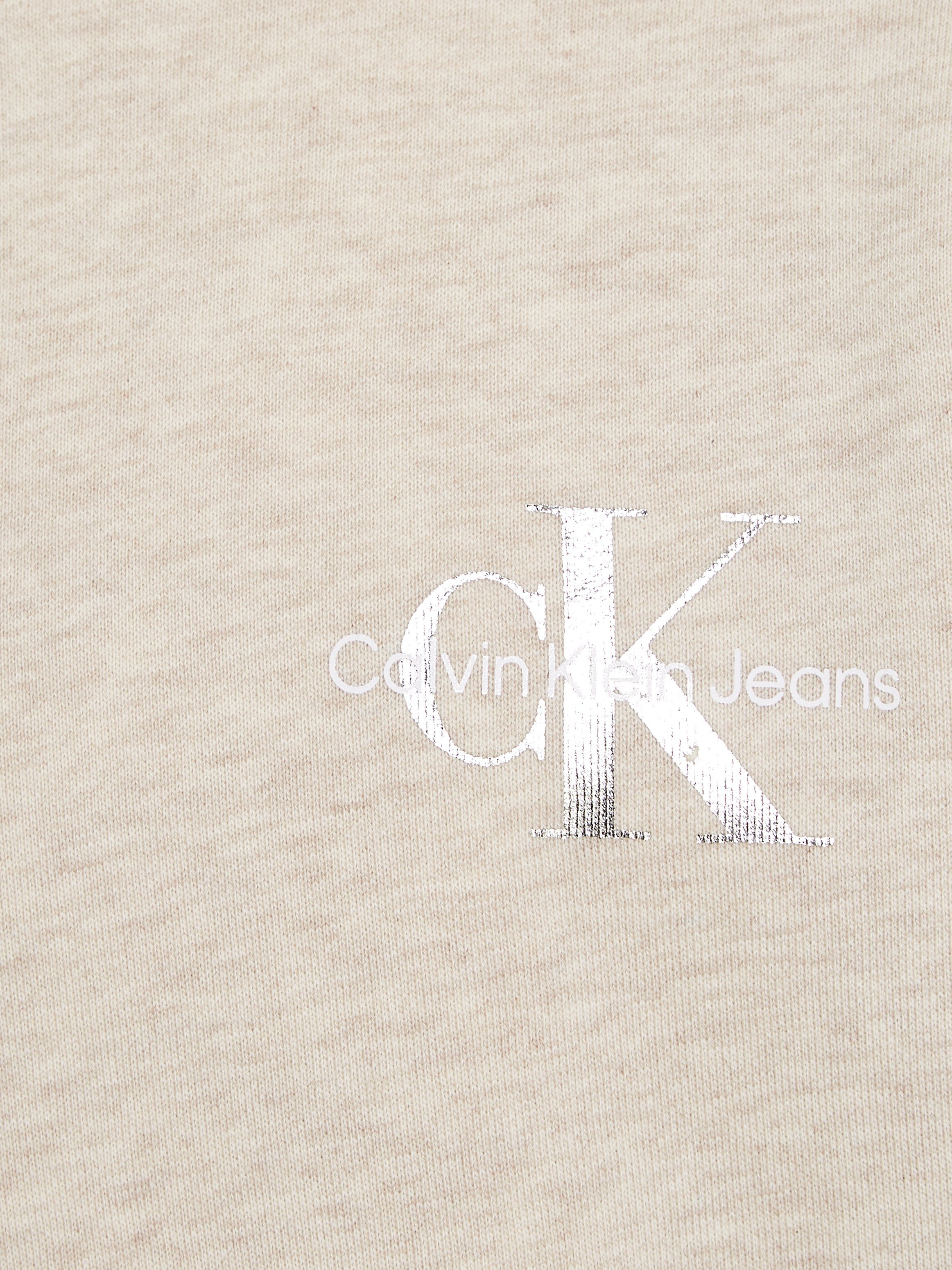 Calvin Klein Jeans Sweatshirt MONOGRAM SWEATSHIRT Logodruck CN mit Vanilla Heather
