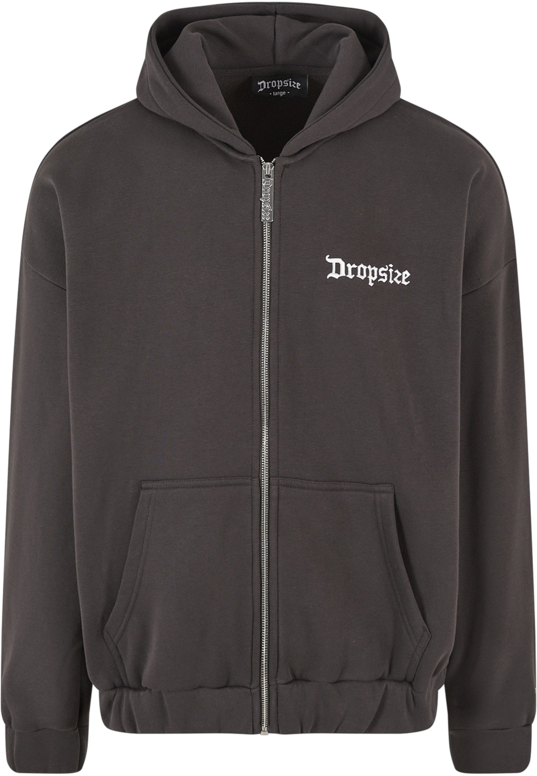 Dropsize Sweatjacke Dropsize Herren Super Heavy Oversize Blank Zip Hoodie