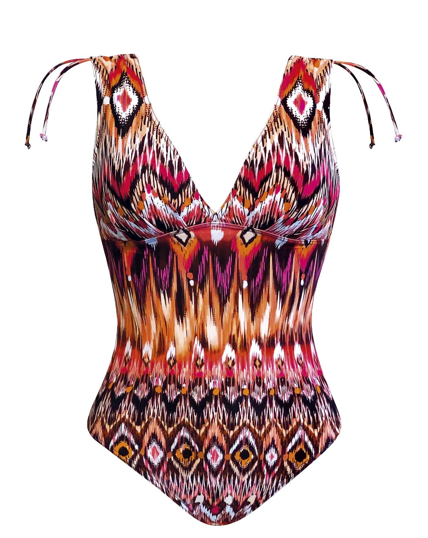 Viola – Neckholder-Badeanzug mit V-Ausschnitt und Print
