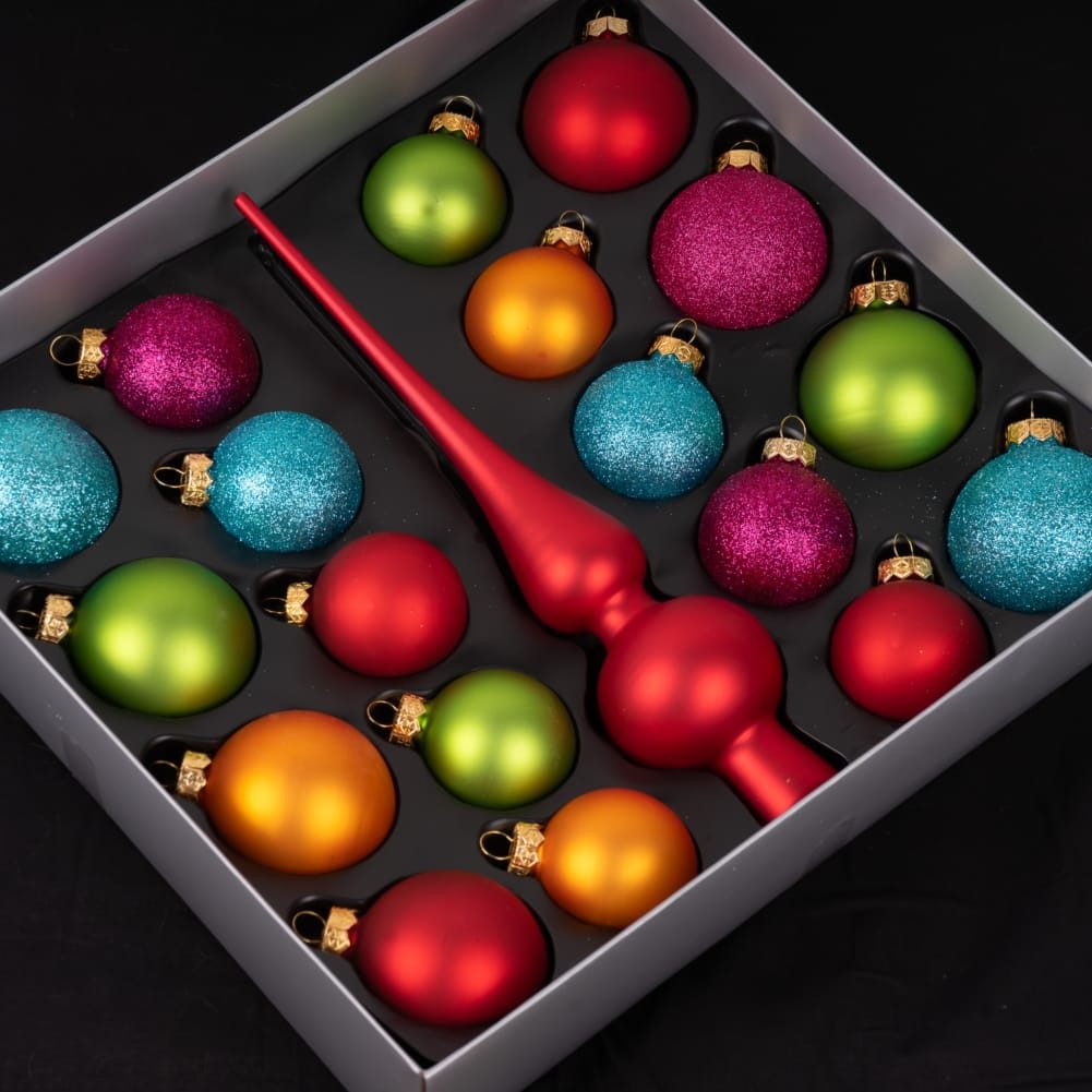 MAGIC by Inge Weihnachtsbaumkugel Kugelsortiment mit Spitze, 19 Stk. Mille Fiori