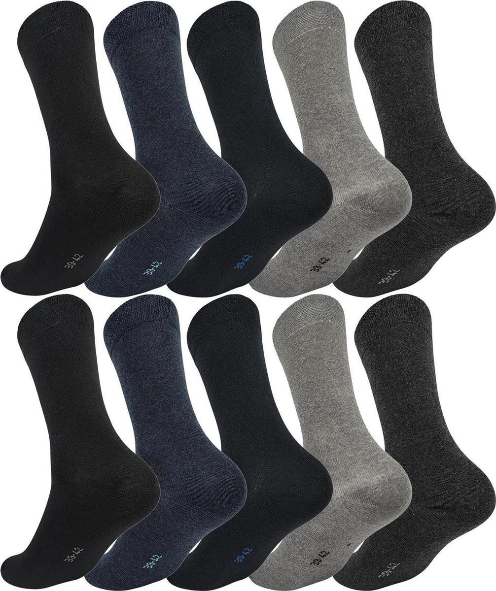 EloModa Basicsocken 10× Herren Socken Komfortbund – 80% Baumwolle – Alltag günstig online kaufen