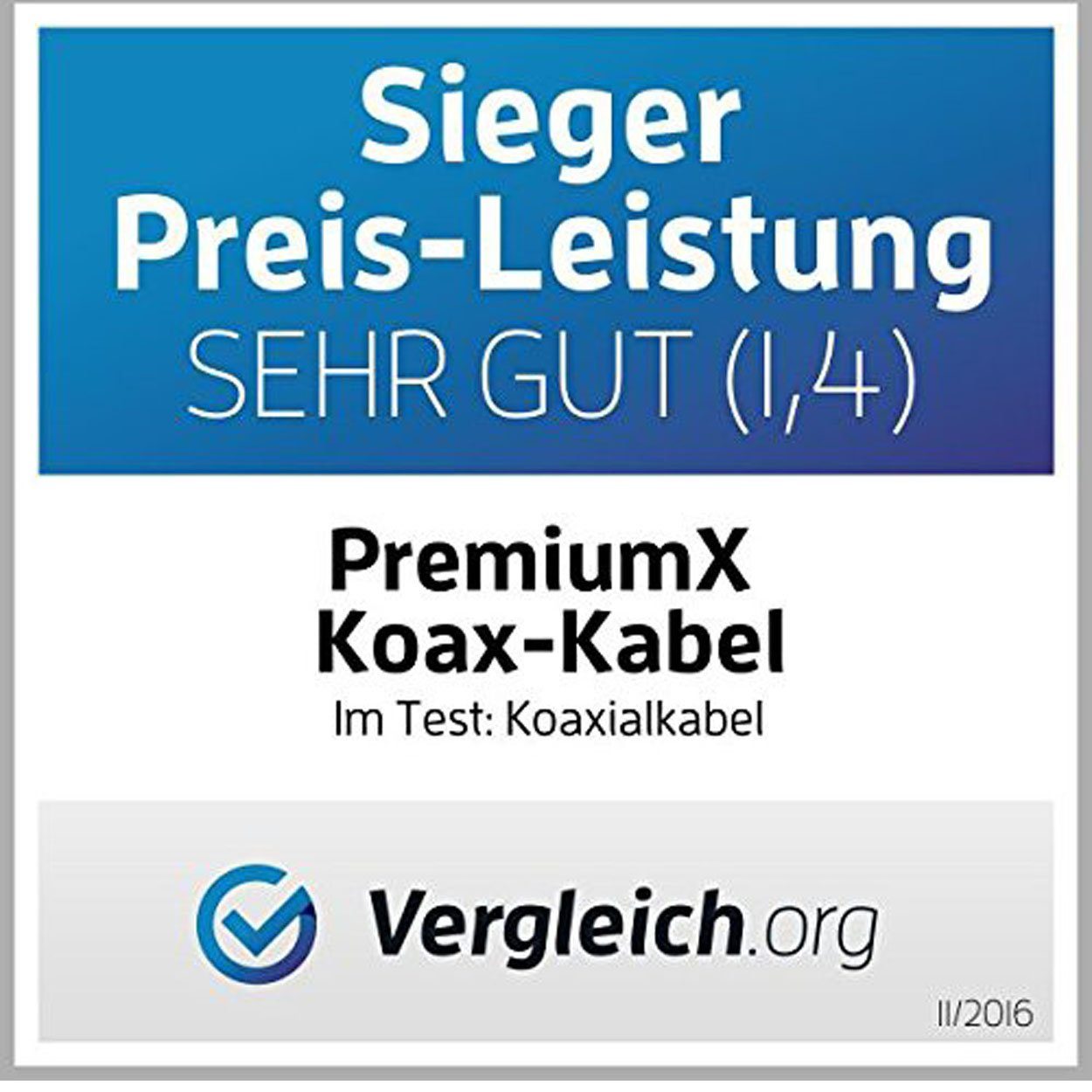 PremiumX 500m BASIC Koaxialkabel 135dB 4-fach CCS SAT Kabel Antennenkabel TV-Kabel