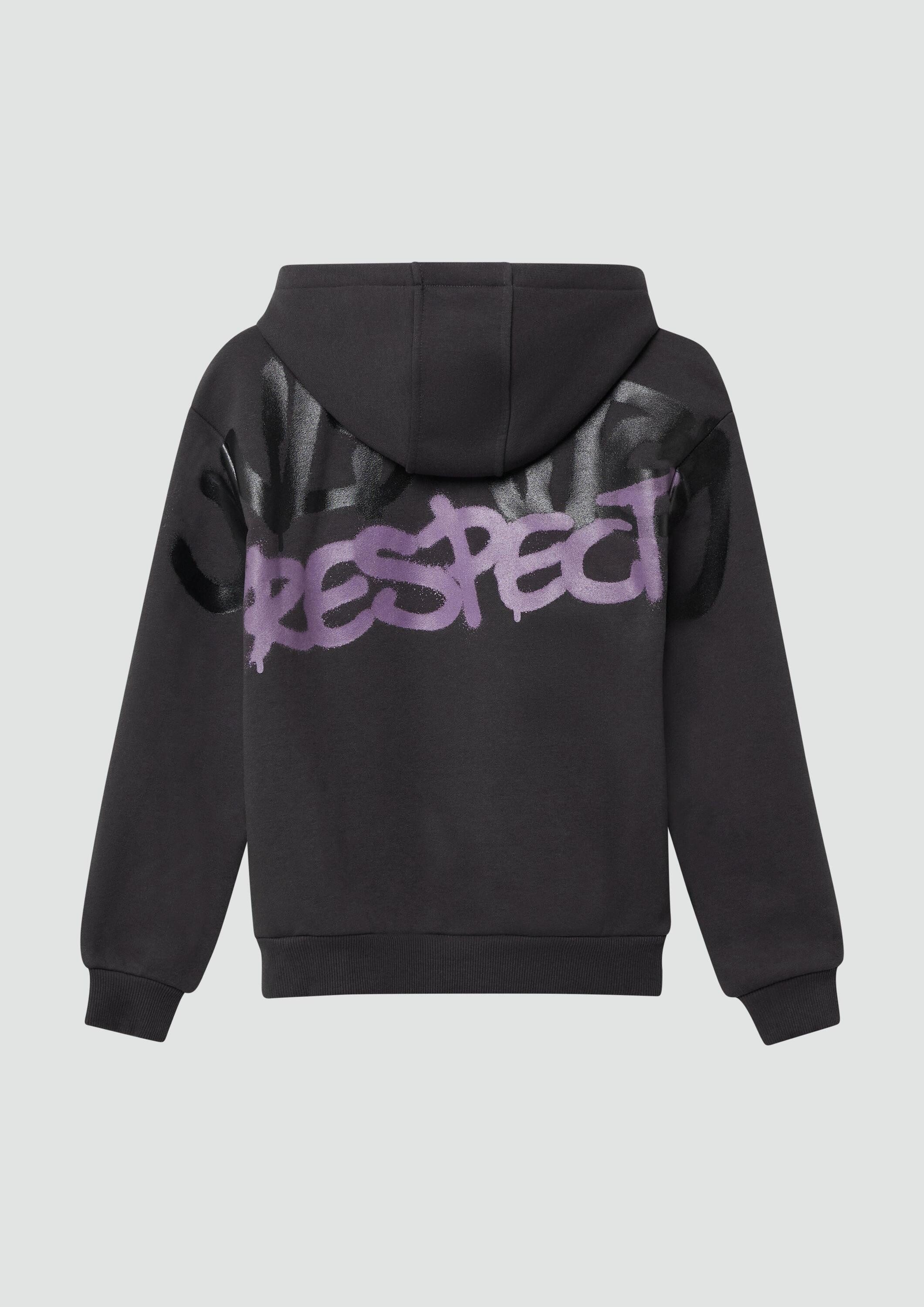 s.Oliver Sweatshirt Sweatshirt Kuscheliger Hoodie mit Rückenprint