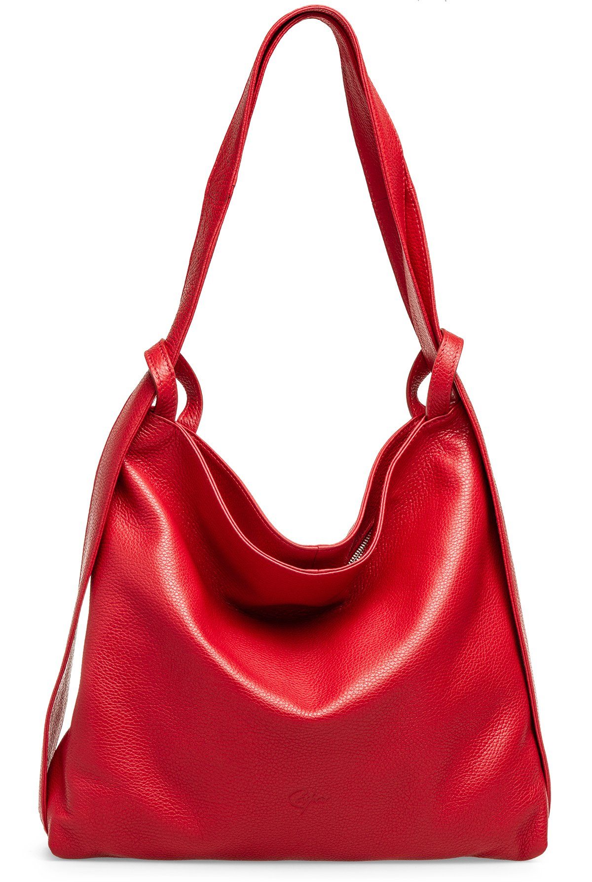 Caspar Schultertasche 2 in 1 XL Leder Damen Rucksack Tasche - PREMIUM LINE günstig online kaufen