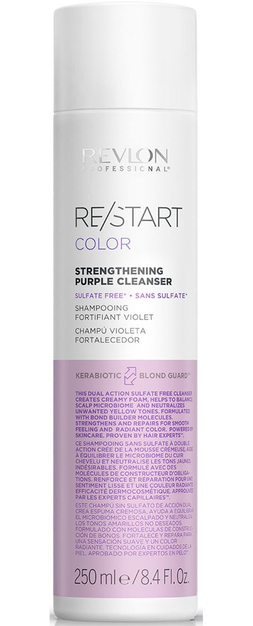 REVLON PROFESSIONAL Haarshampoo RE/START COLOR STRENGTHENING PURPLE CLEANSER, Neutralisiert Gelbtöne, regeneriert das Haar und reduziert Haarbruch.