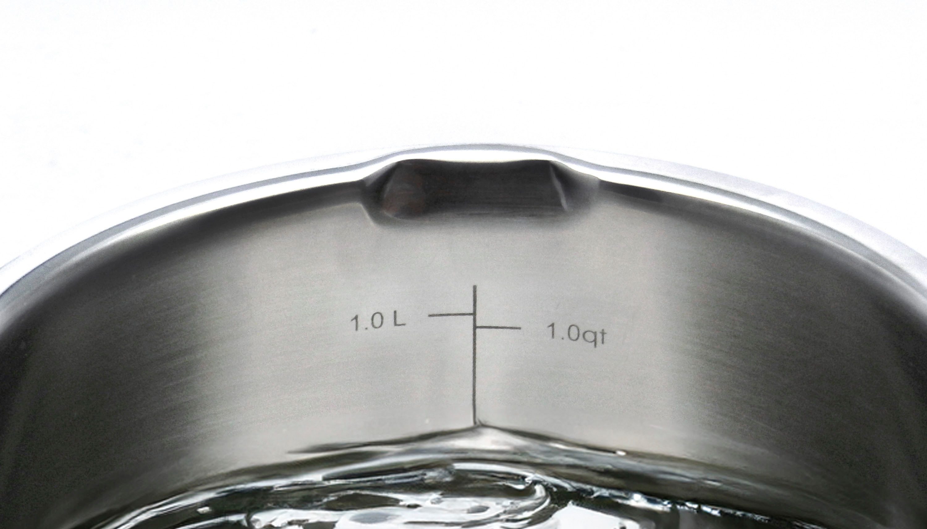 Elo Premium Topf-Set Rondello, Edelstahl 18/8, Edelstahl 18/10 (Set, 7-tlg., je 1 Fleischtopf Ø 16/20/24 cm, 1x Stieltopf Ø 16 cm), mit integriertem Öl-Dosiersystem, Induktion