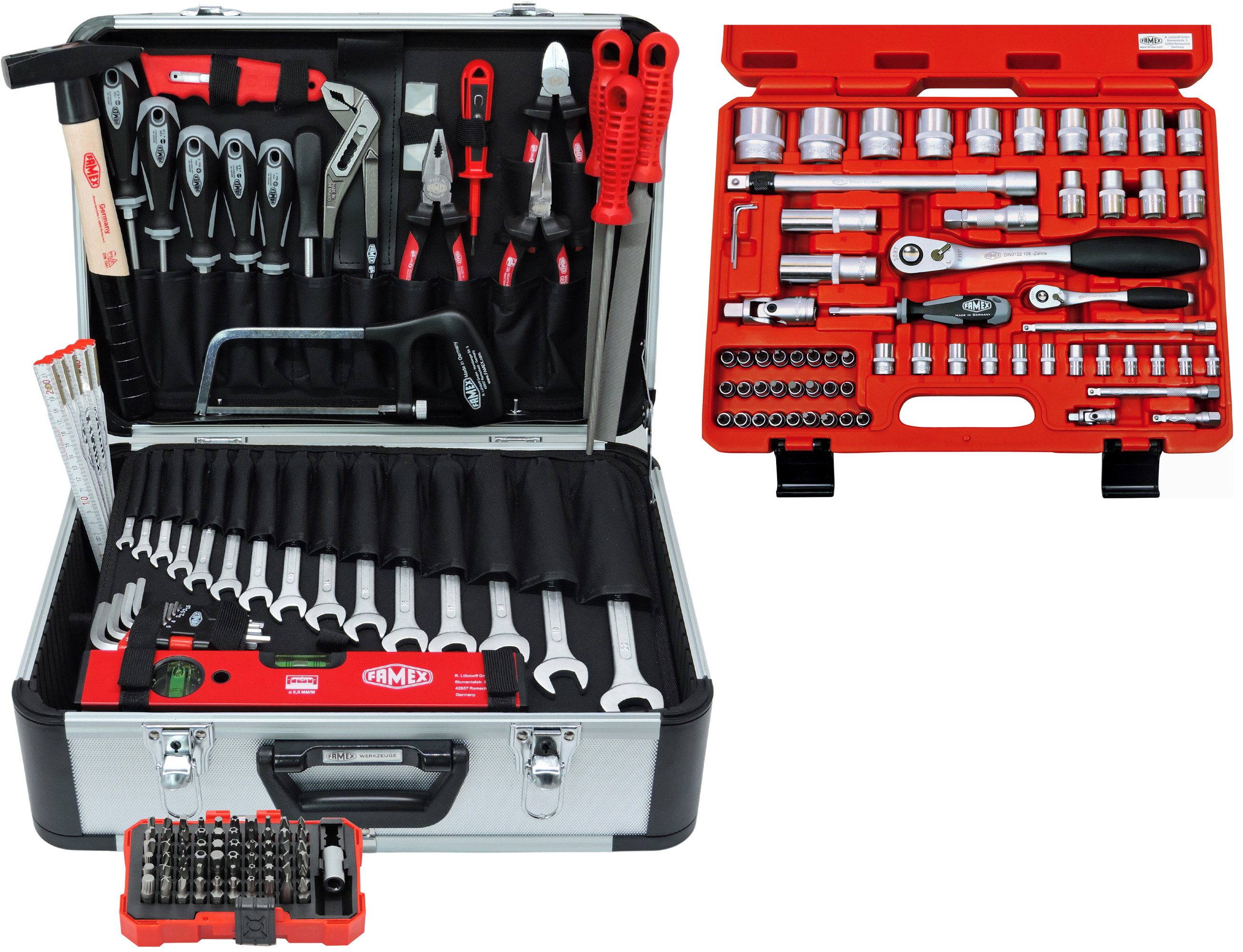 FAMEX Інструментset 729-17 Інструментkoffer PROFESSIONAL, (Werkzeugkoffer), abschließbar, 30 kg Tragkraft