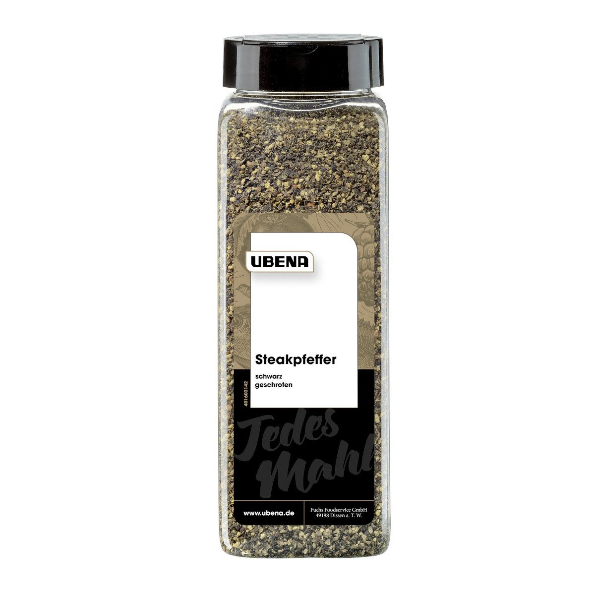 UBENA Gewürz, Ubena Steakpfeffer schwarz geschroten rustikaler Geschmack 500g