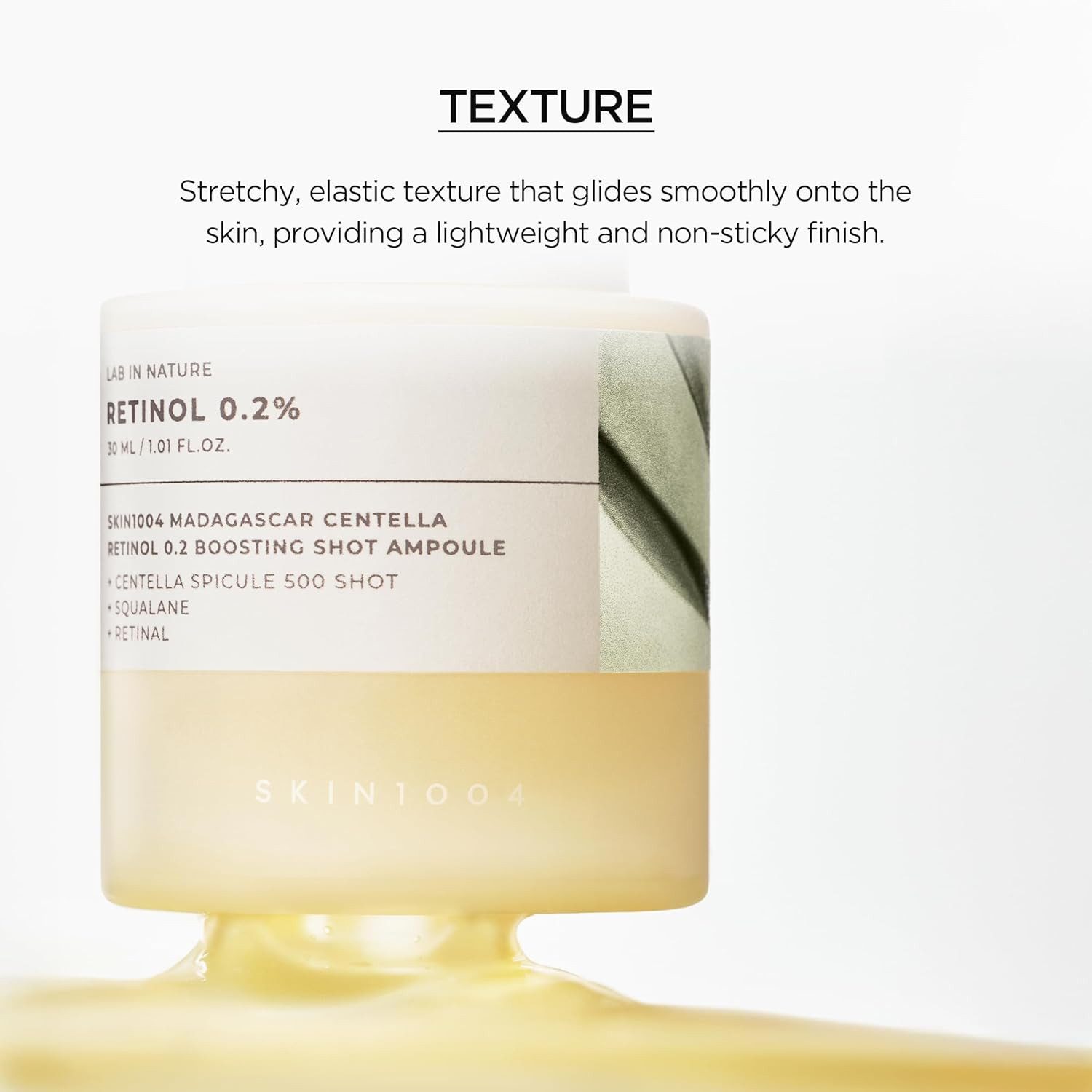SKIN1004 Gesichtsserum Madagascar Centella Retinol 0.2 Boosting Shot Ampoule 30 ml – vegane K-Beauty Ampulle mit Retinol & Retinal – glättet das Hautbild, stärkt die Hautbarriere – für empfindliche Haut geeignet
