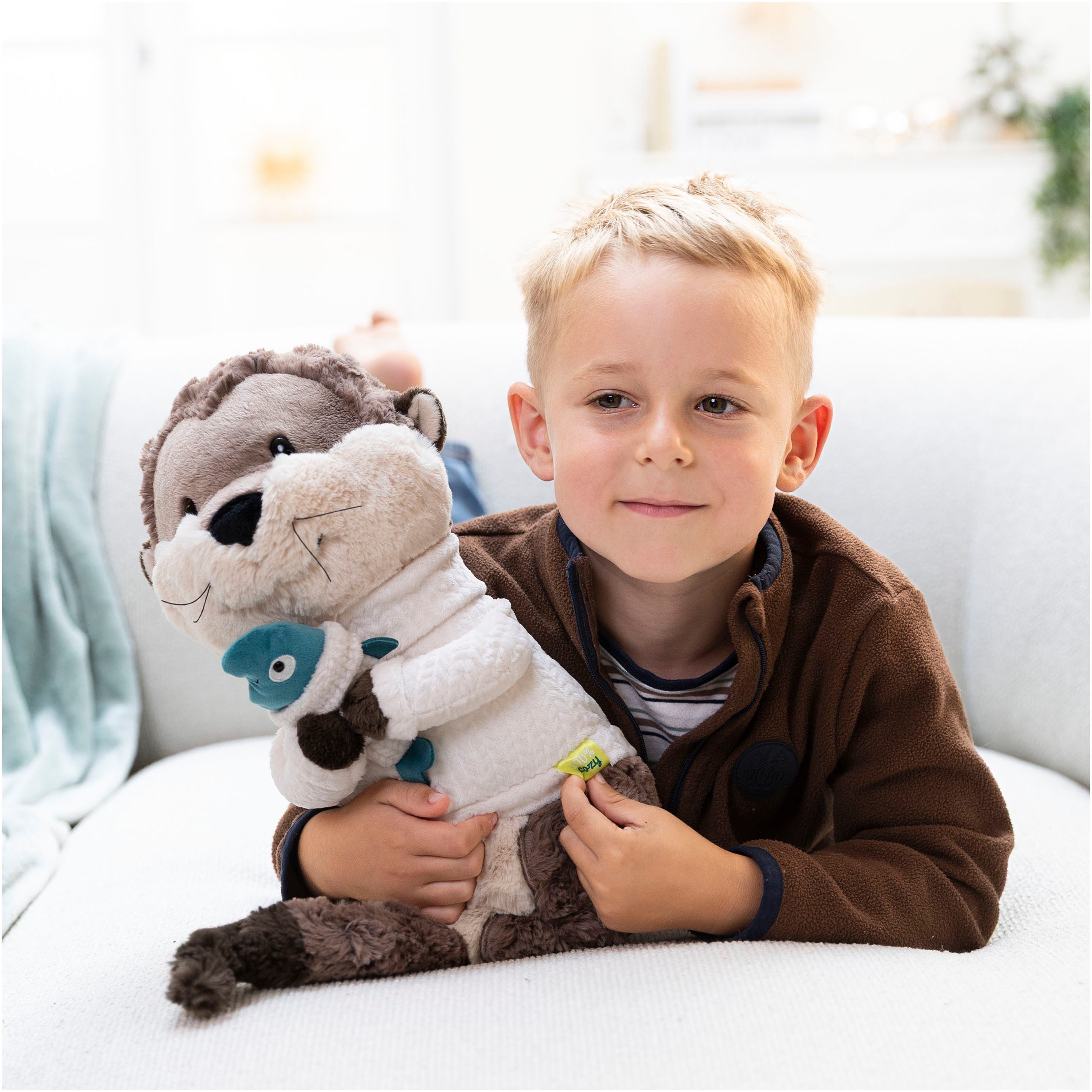 Nici Kuscheltier Winter, Otter Ophelio mit Fisch, 40 cm