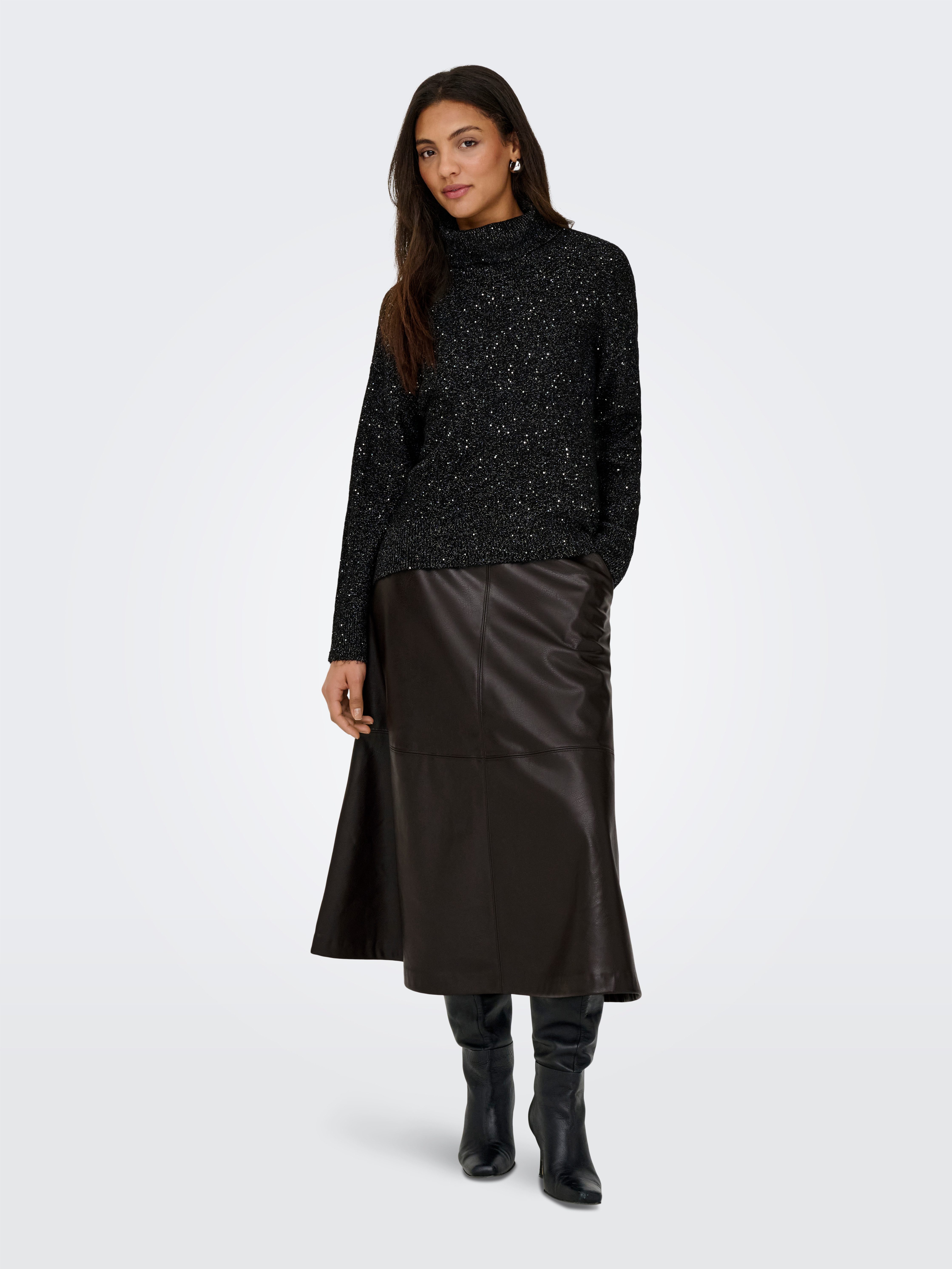 ONLY Rollkragenpullover ONLARIZONA LS SEQUINS ROLLNECK PULL KNT