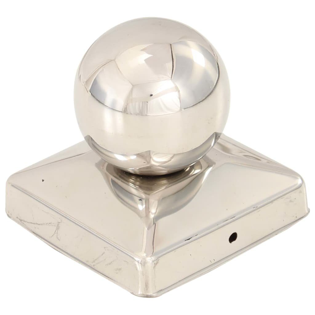 vidaXL Draht Pfostenkappen 6 Stk. Kugelform Edelstahl 81 x 81 mm, (6St)