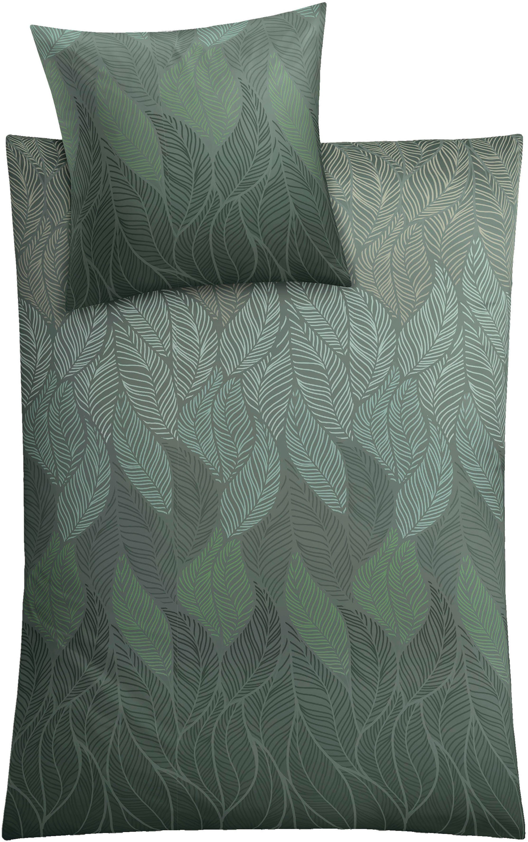 Kleine Wolke Bettwäsche Jamiro, Mako-Satin, 2 teilig, mit Blättern günstig online kaufen