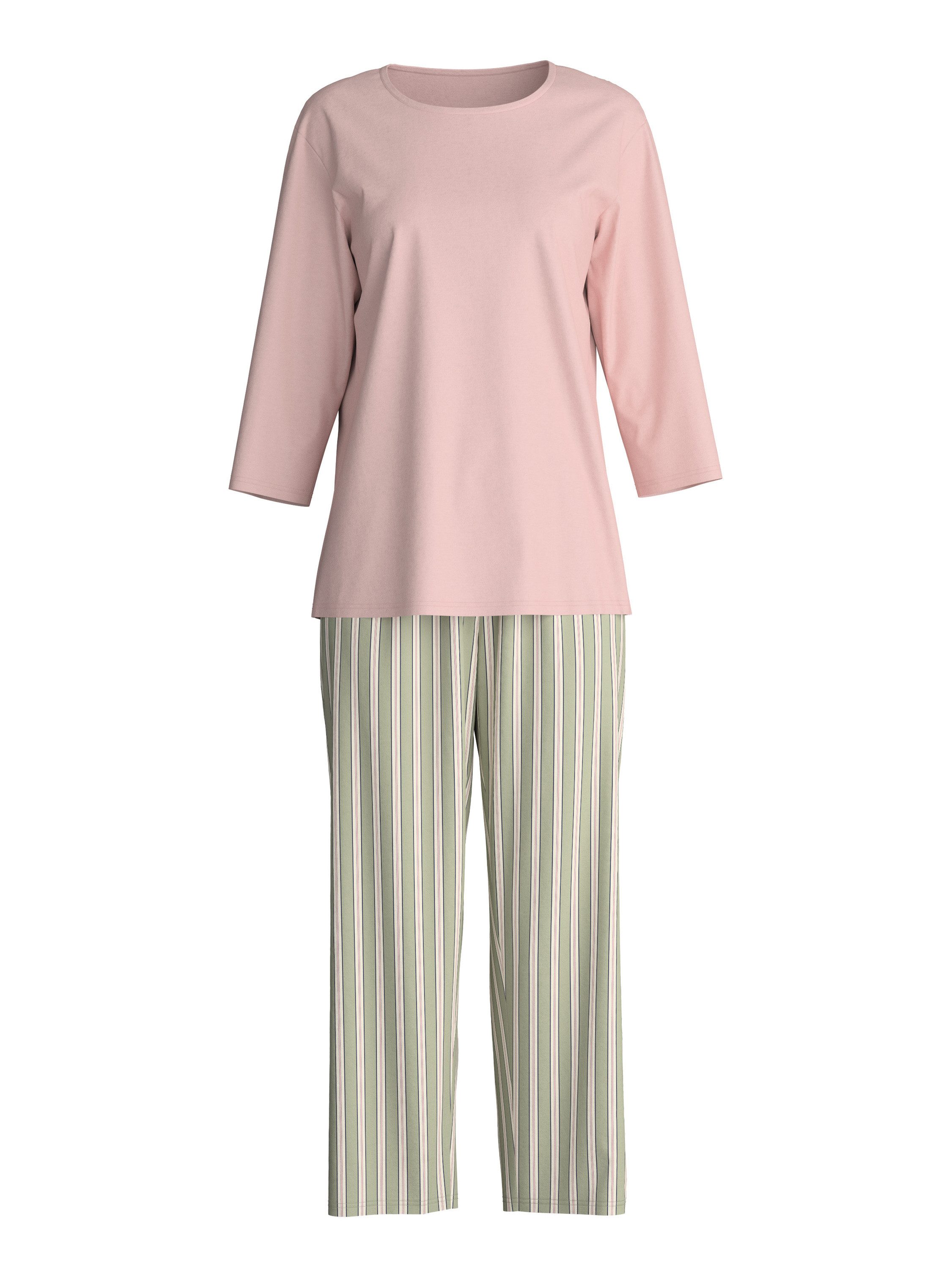 CALIDA Pyjama Cotton Special Damen (2 tlg) 100% Baumwolle, atmungsaktiv, hautfreundlich, pflegeleicht