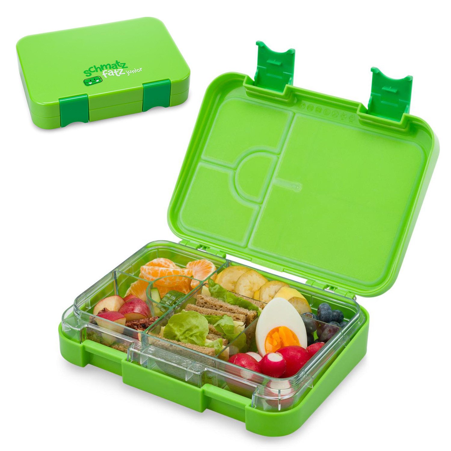 Klarstein Frischhaltedose schmatzfatz junior Lunchbox mit Fächern, Kunststoff