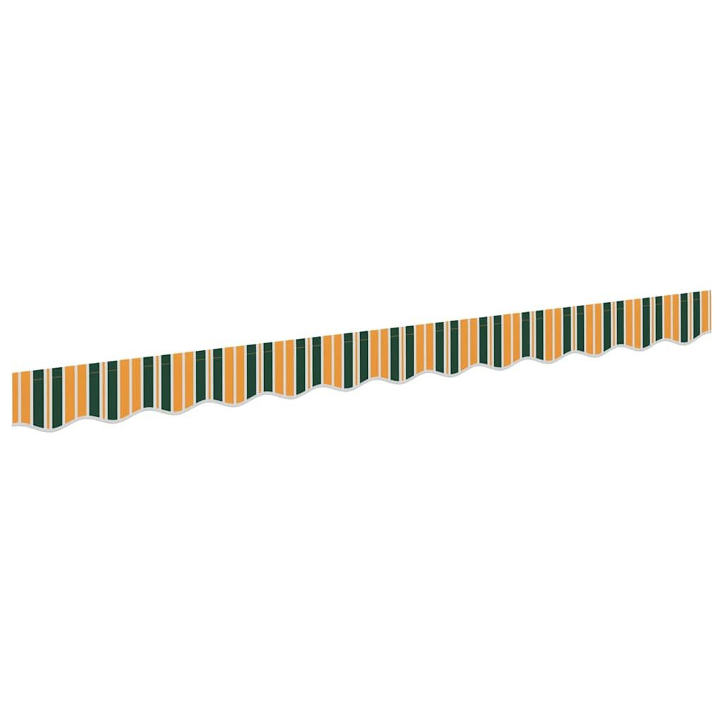 furnicato Markise Moderne Markisenblende 230 x 20 cm in Grün und Gelb UV-beständige Markisenfranse, wasserabweisend für Garten und Terrasse