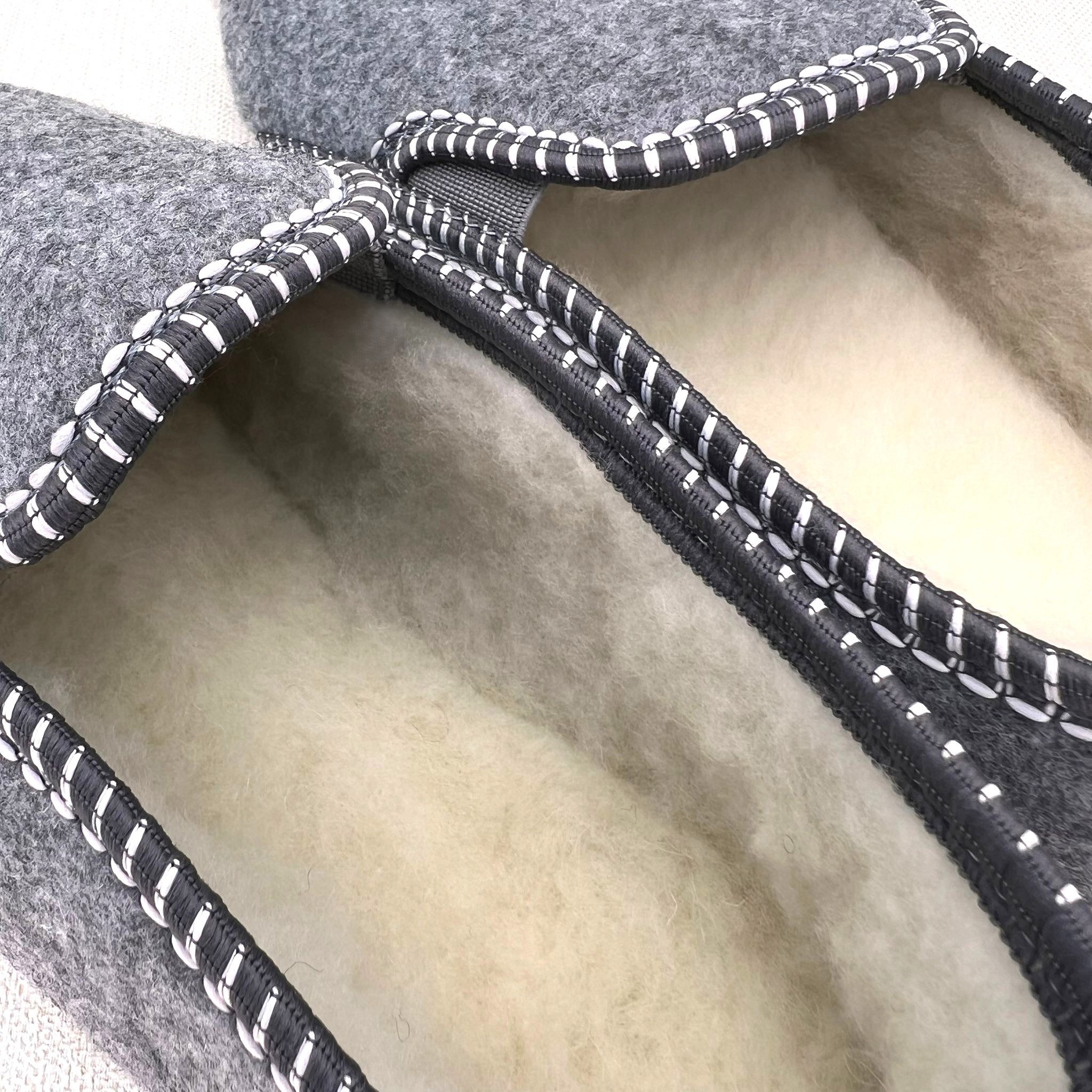 em-ka Herren Filz Fell Hausschuhe gefüttert Winter Pantoffeln Schafwolle Hausschuh Federleichte warme Hüttenschuhe mit Lamwolle