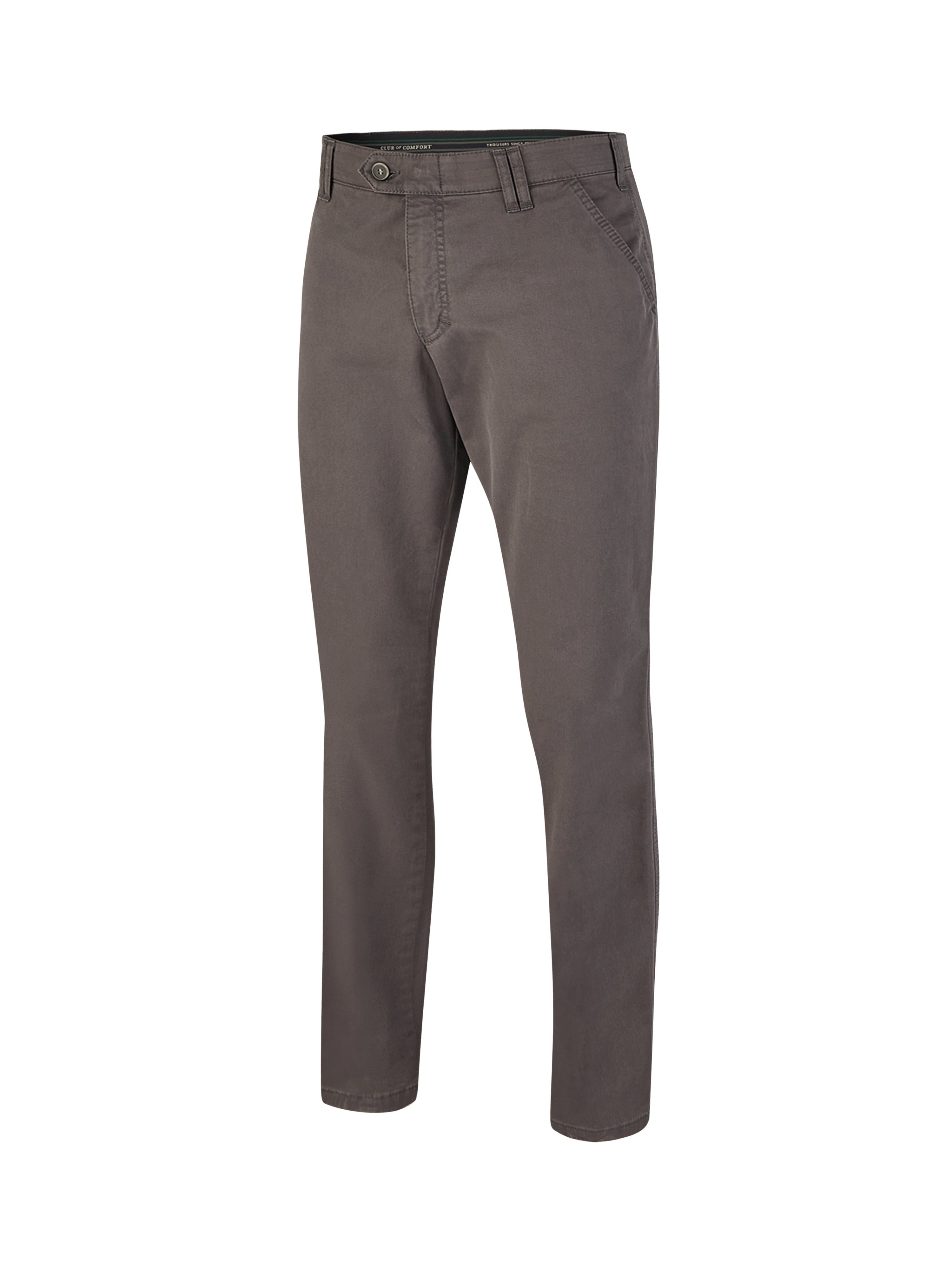 Club of Comfort Chinohose Chino/Flat Front Hose DENVER 4402 - grau - Herrenhose - 52 Elegante Flat-Front Hose, elastischer Komfortbund, Reißverschluss-Sich