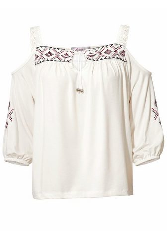 Блуза в стиле кармен с окантовка