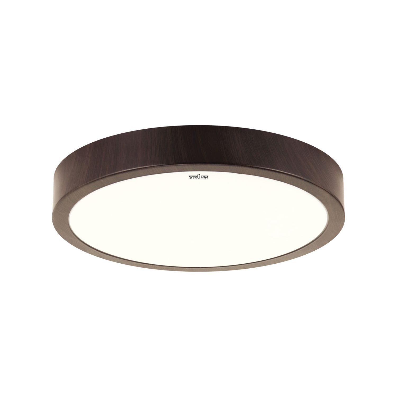 Licht-Erlebnisse Deckenleuchte LUCA, LED, Neutralweiß, LED IP44 Wenge D: 38 cm Metall 4100 K 1680 lm Wohnzimmer