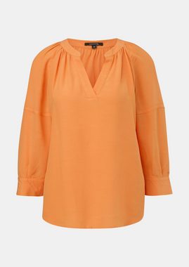 Comma 3/4-Arm-Shirt Bluse aus Crêpe Raffung