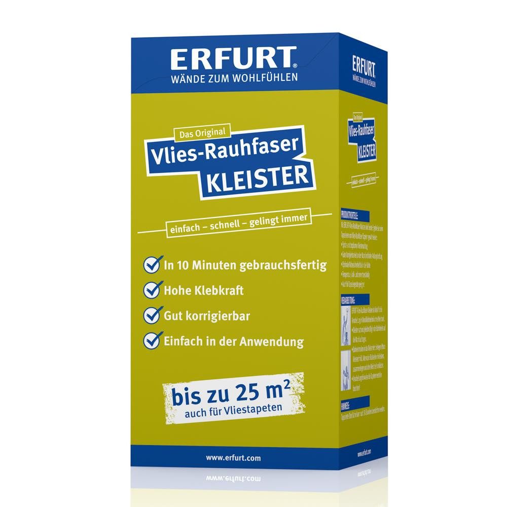 ERFURT Kleister Vlies-Rauhfaser, 200g, Tapetenkleister für bis zu 25 m² (ca. 3 Rollen) Vliestapete