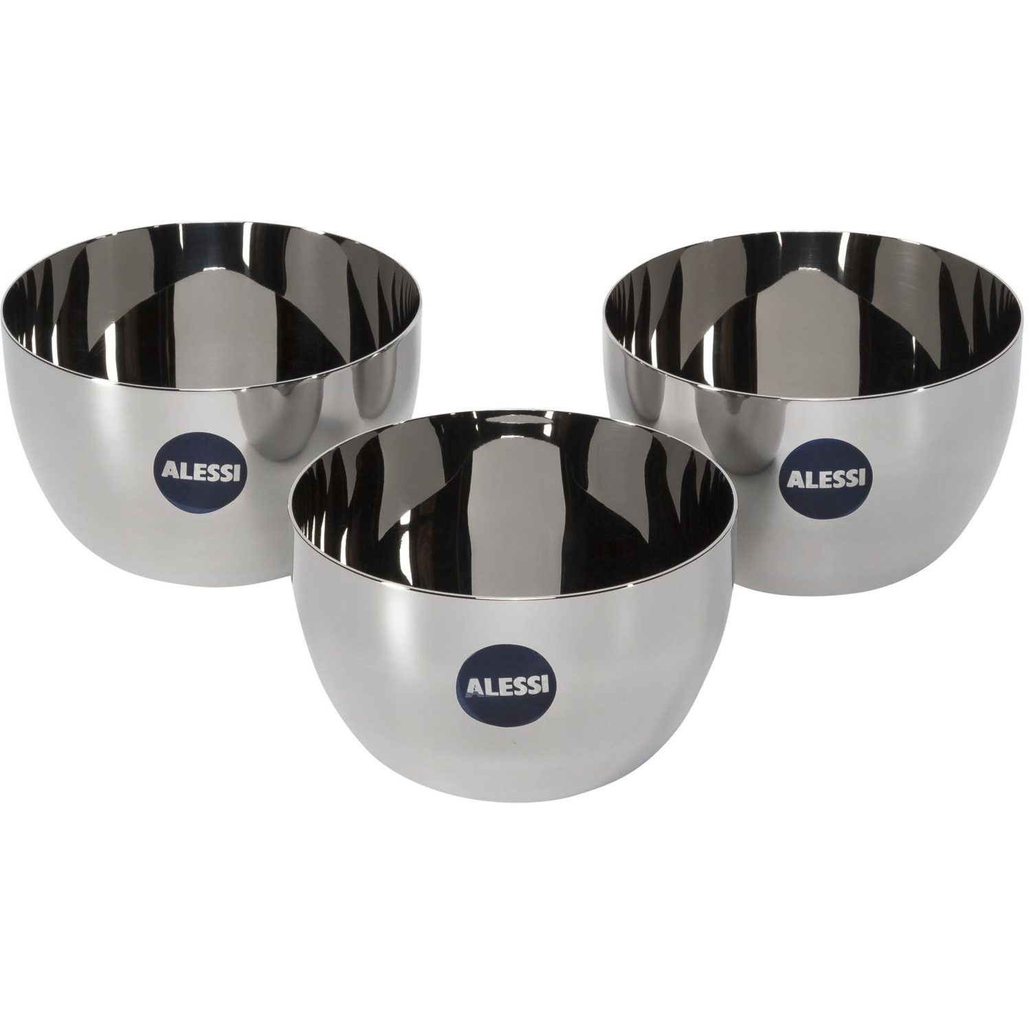 Alessi Geschirr-Set Mami 3-teiliges Schalenset chrom
