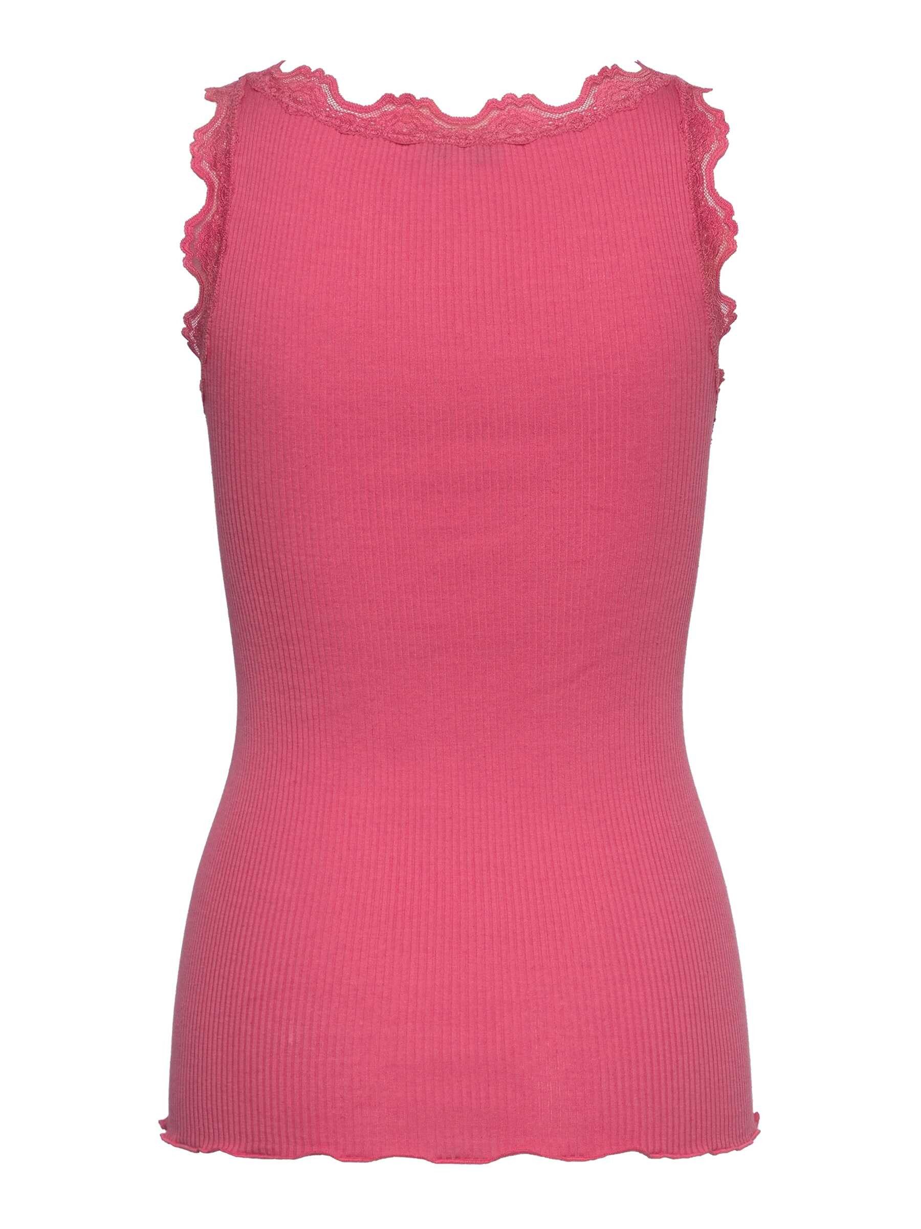 rosemunde Spitzentop Babette Silk Top mit Seide Vintage-Spitzenbesatz, mit Rundhalsausschnitt, hoher Seidenanteil