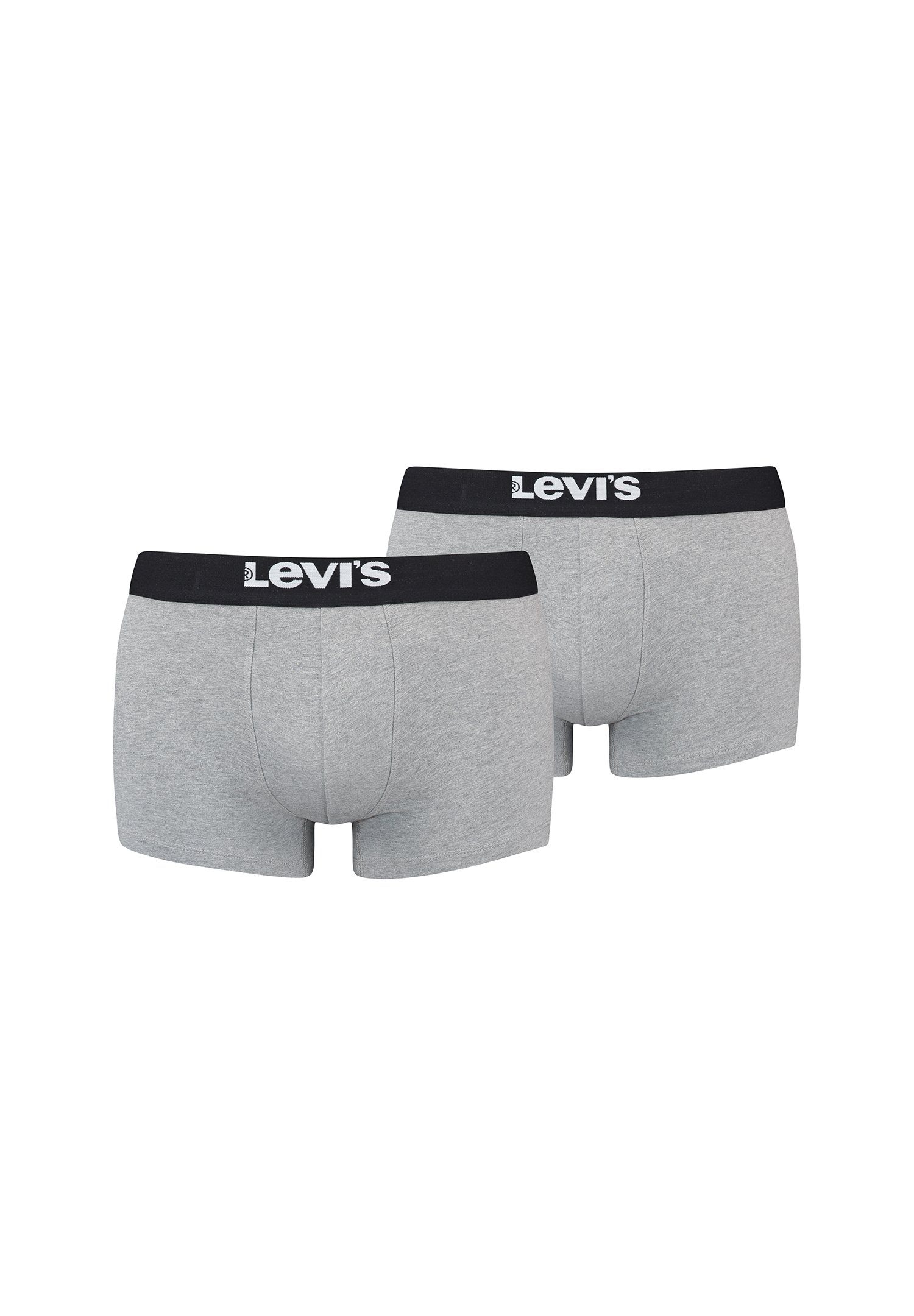 BASIC 2-St., CO Levi's® LEVIS Boxershorts Middle Melange 2er-Pack) SOLID 2er MEN Grey ORGANIC TRUNK Pack (Set,