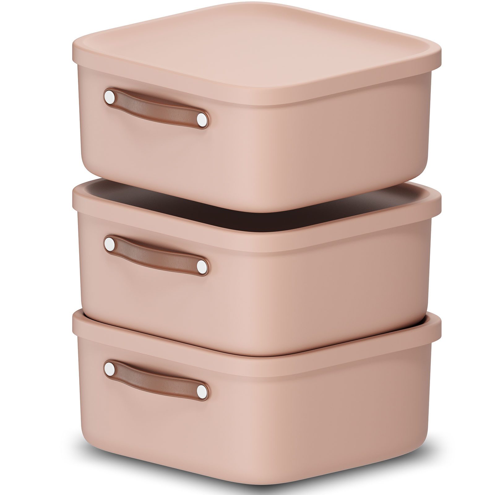ROTHO Stapelbox 3er-Set Kiste mit Deckel Maloja 20l (Aufbewahrungsset, 3er-Set)