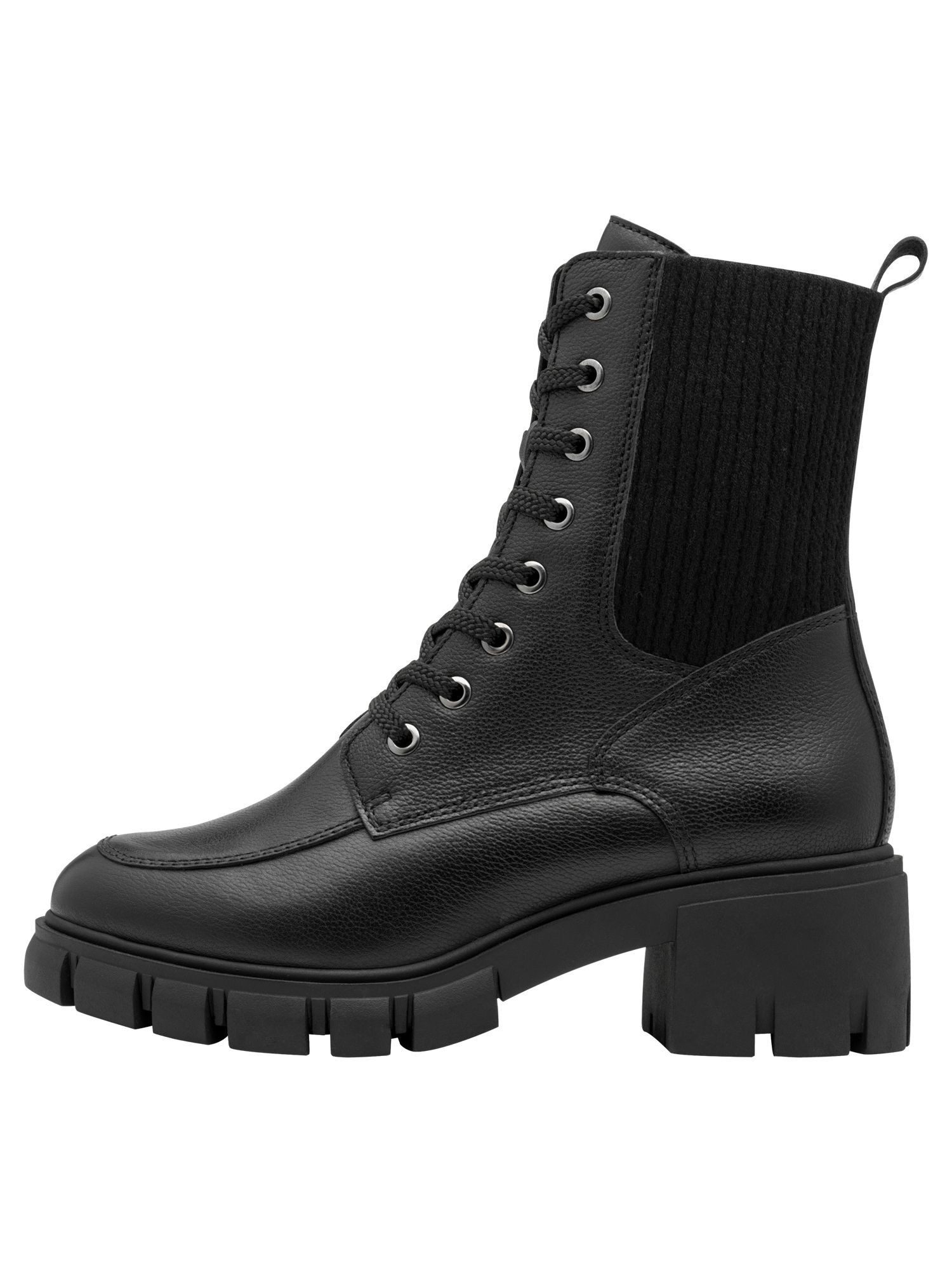 Tamaris TOUCH-IT aus Leder Blockabsatz 1-25972-45 Schnürstiefelette TOUCH-IT