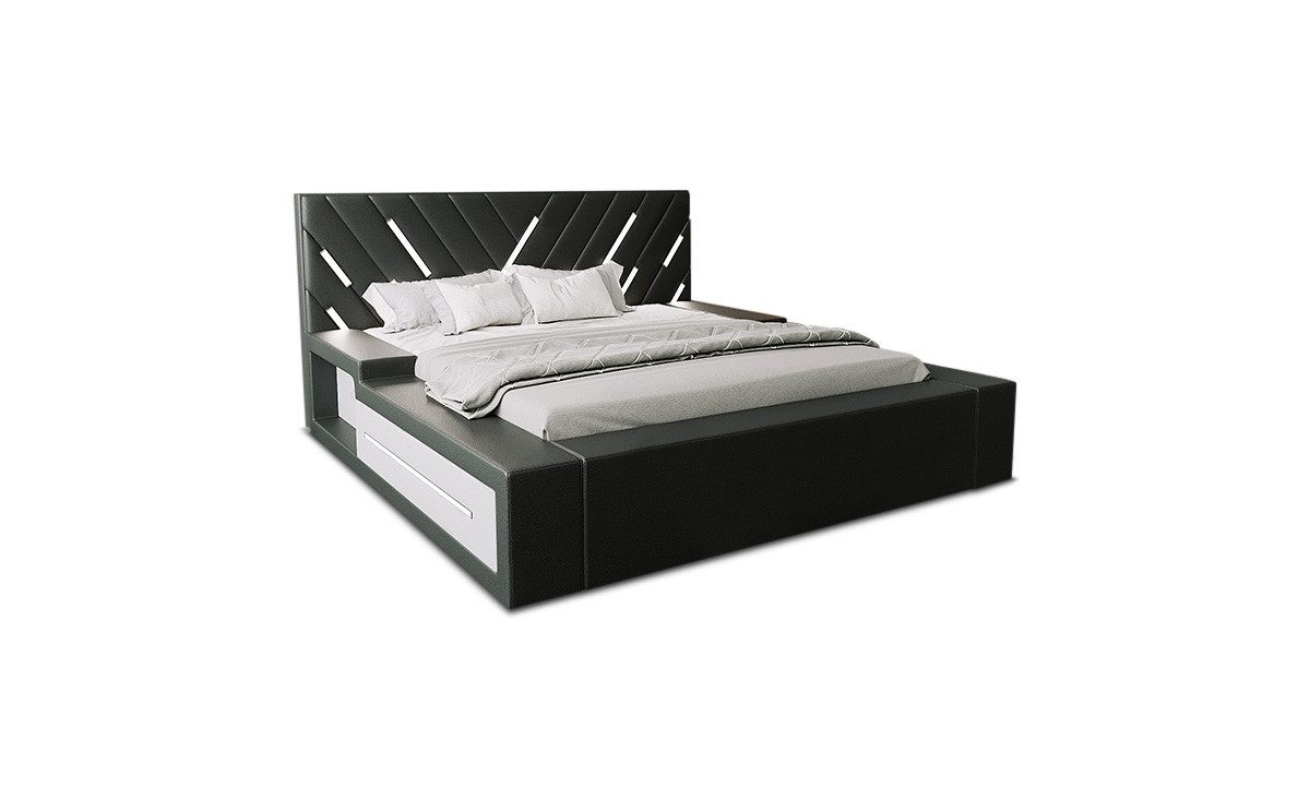 Sofa Dreams Boxspringbett Contrada (6 Teile), Topper, LED-Beleuchtung, Kunstleder Bett, versch. Liegemaße erhältlich