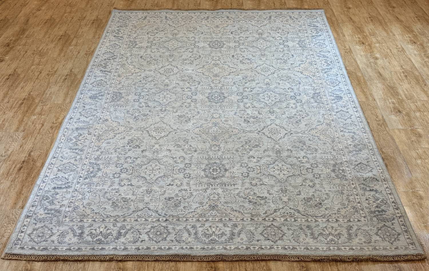 Rug Studios Teppich ZIEGLER FEIN-ORIGINAL HANDGEKNÜPFT, Rechteckig, Höhe: 8 mm, Handgefertigt, 185 x 285 cm, Hellgrau