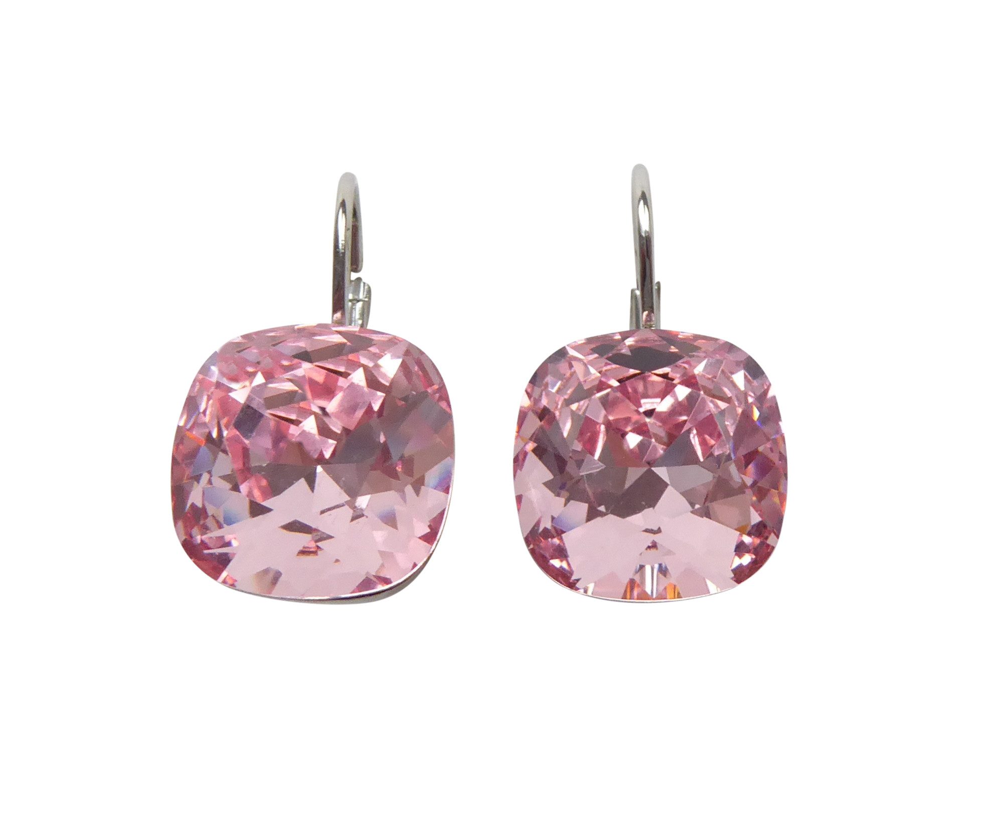 Mugello Paar Ohrhänger Romy rosé rhodiniert Geschenk Braut Pastell-Farbe, Handgefertigter Modeschmuck, made in Germany