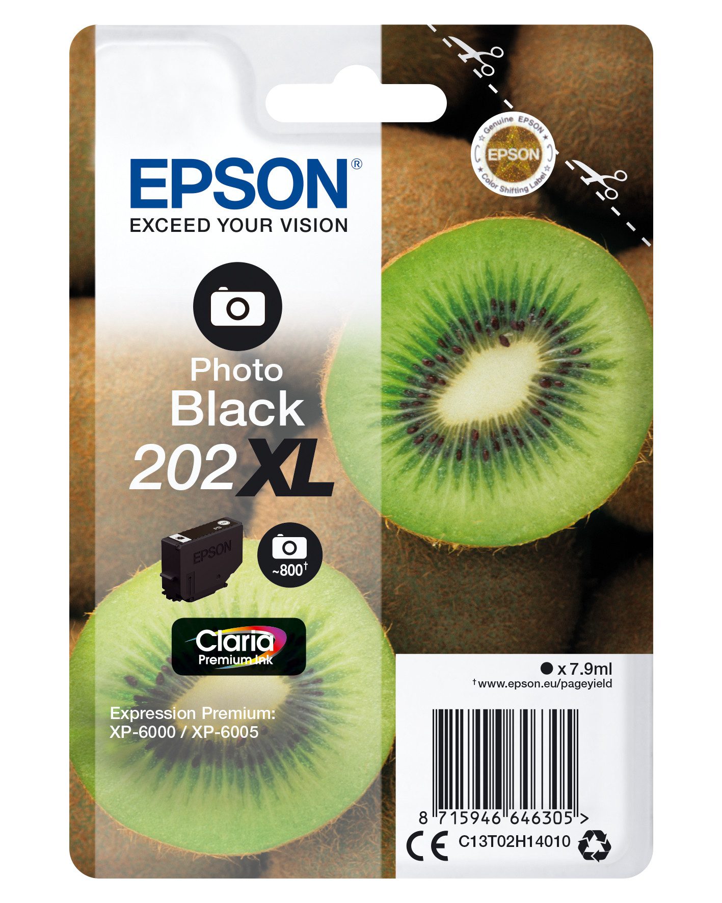 Epson Tintenpatrone 202XL Schwarz (7,9ml) Tintenpatrone