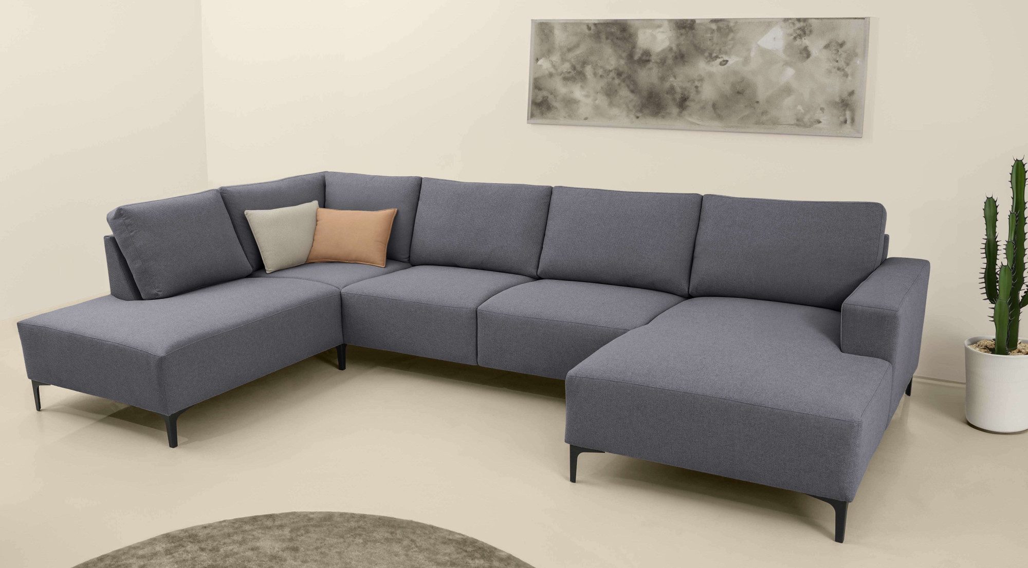 Wohnlandschaft Tournon U-Form, XXL Sofa, Breite 333 cm, Webstoff, Chenille