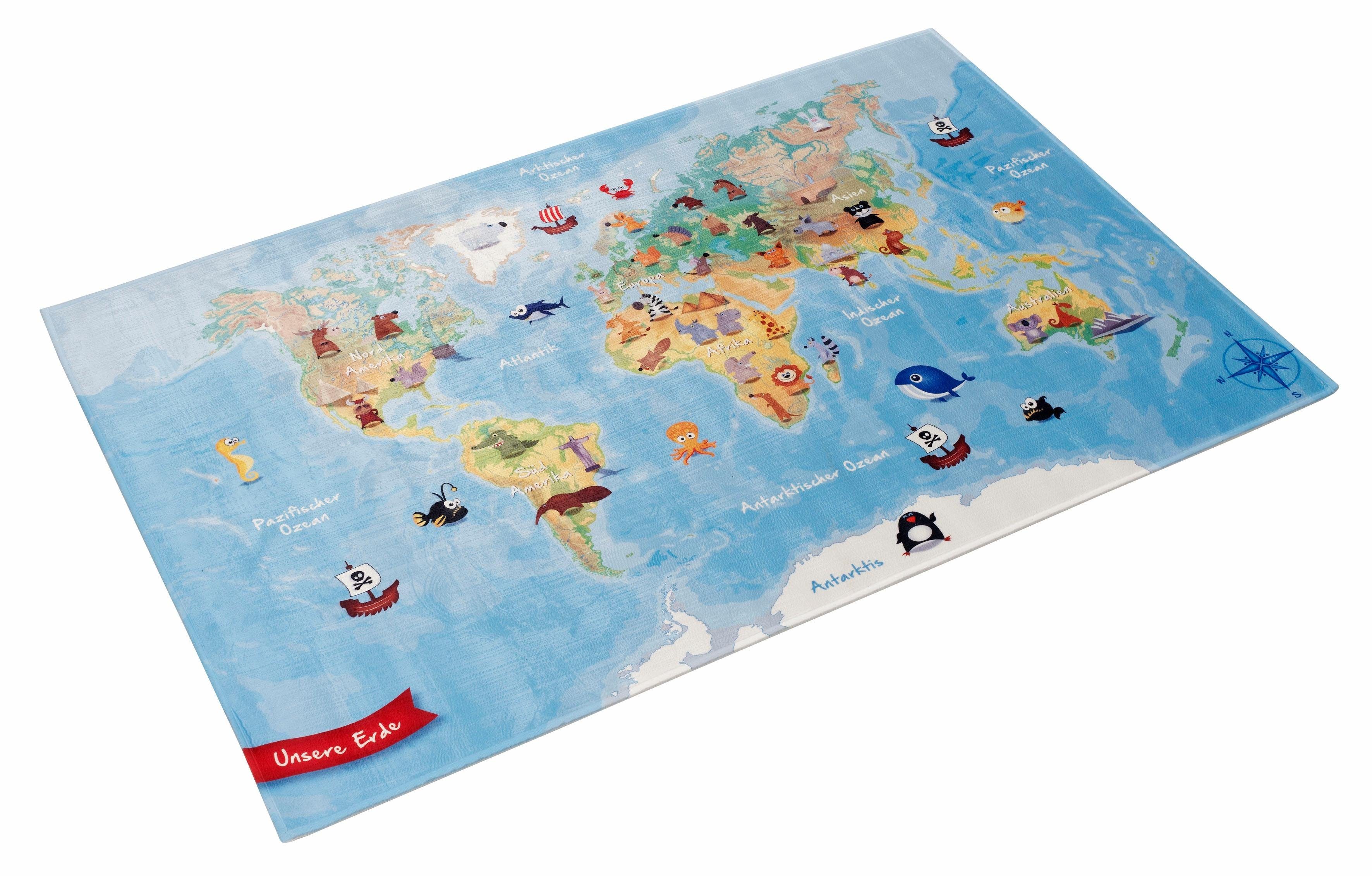 Kinderteppich »Lovely Kids 413«, Böing Carpet, rechteckig, Höhe 6 mm, Motiv  Weltkarte online kaufen | OTTO