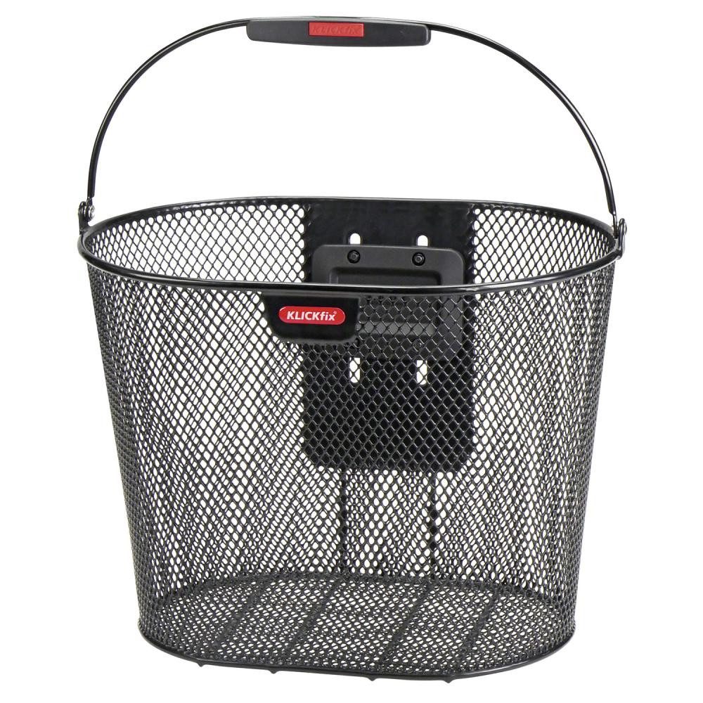 KlickFix Fahrradkorb KLICKfix Fahrradkorb Oval Plus hoch schwarz 25x36x27 cm