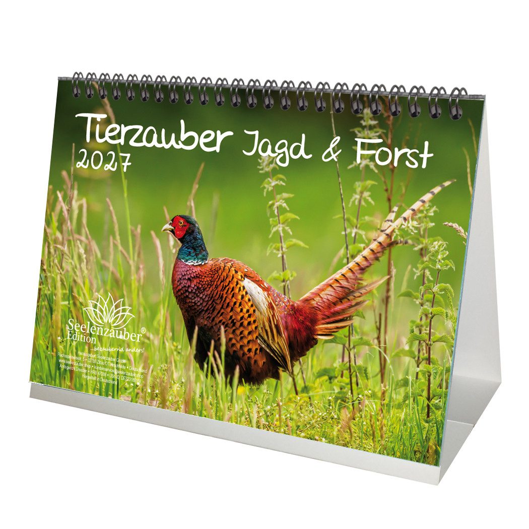 Seelenzauber Tischkalender Tierzauber Jagd & Forst DIN A5 Tischkalender 2027 - Seelenzauber