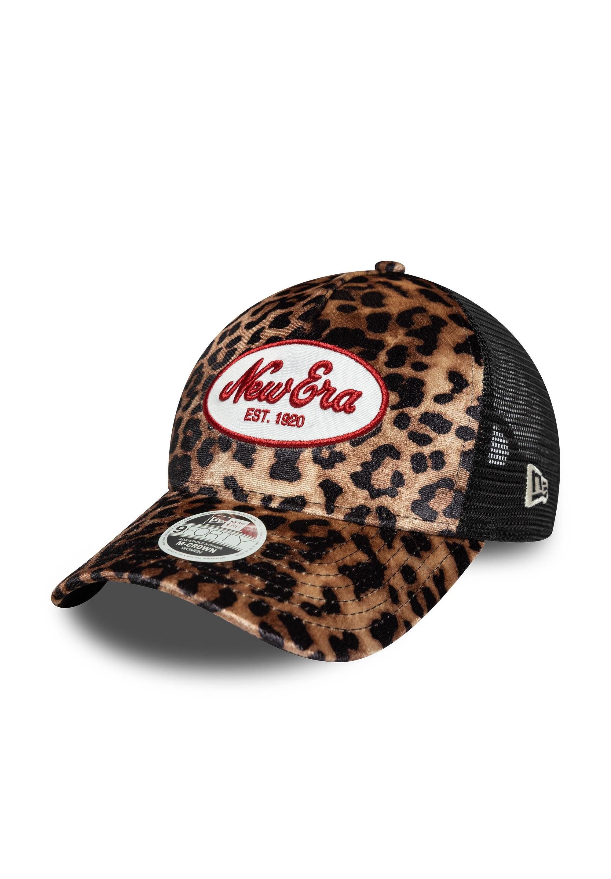 New Era Baseball Cap New Era Leopard 9Forty M-Crown Women A-Frame Trucker Cap Braun (1-St)