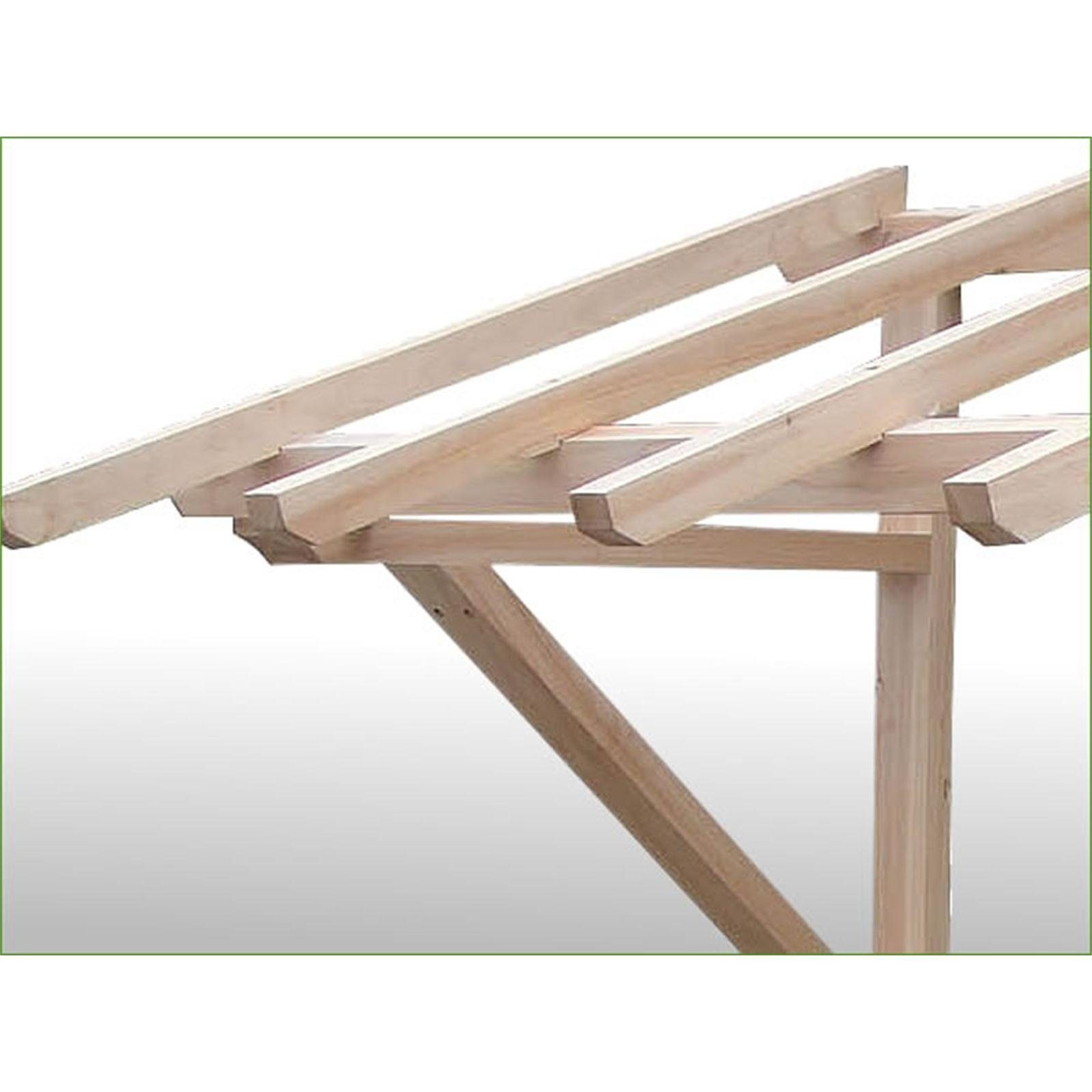 (Stück), Holz Überdachung Melko Pultvordach Unbehandelt aus 2050 Haustürvordach Pultvordach NEU mm cm Türdach 205