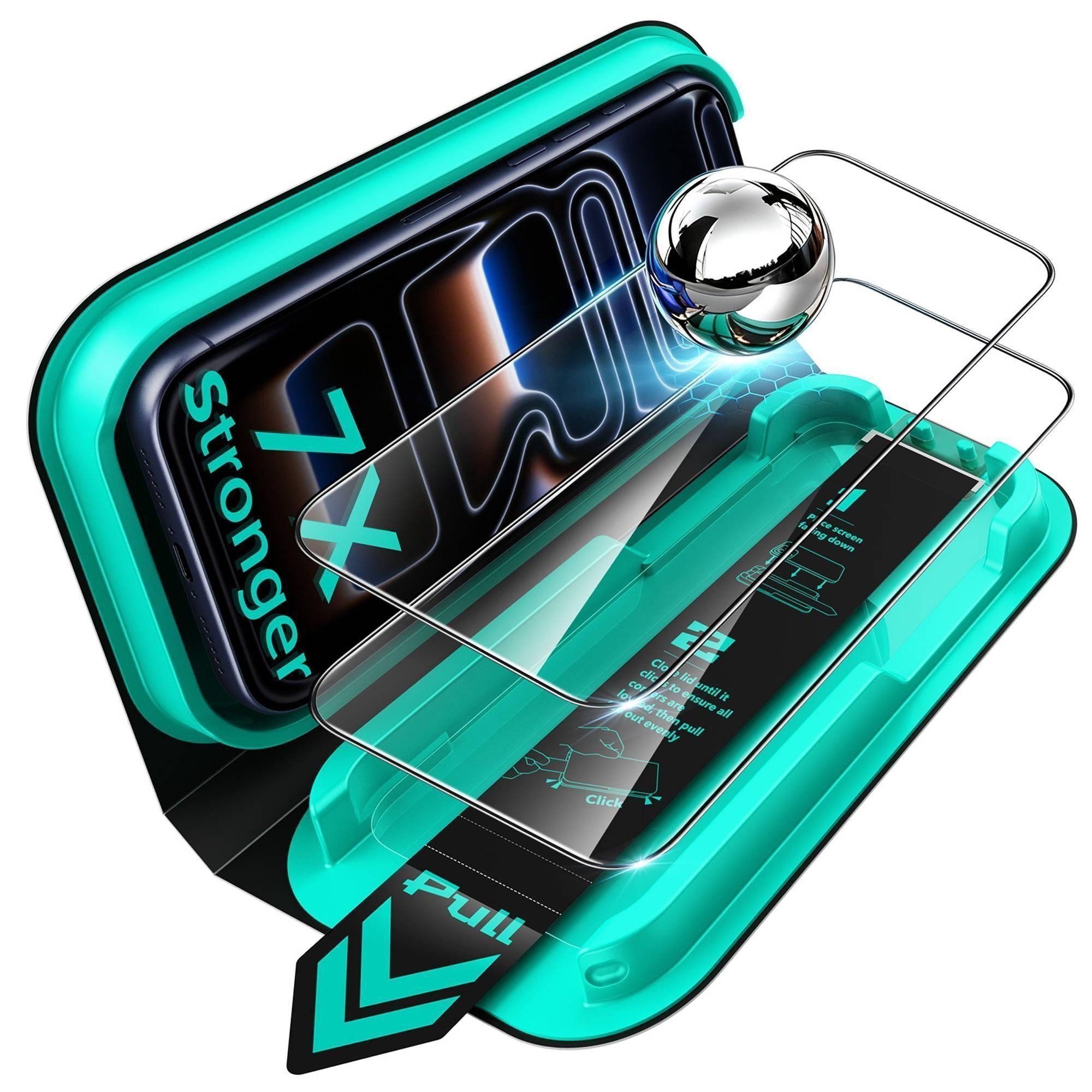 ESR Displayschutzglas Armorite Displayschutz für das iPhone 18 Pro für Apple iPhone 18 Pro/17 Pro, 9H-Härte, 7-fache Stoßdämpfung, UltraFit Aufbringhilfe