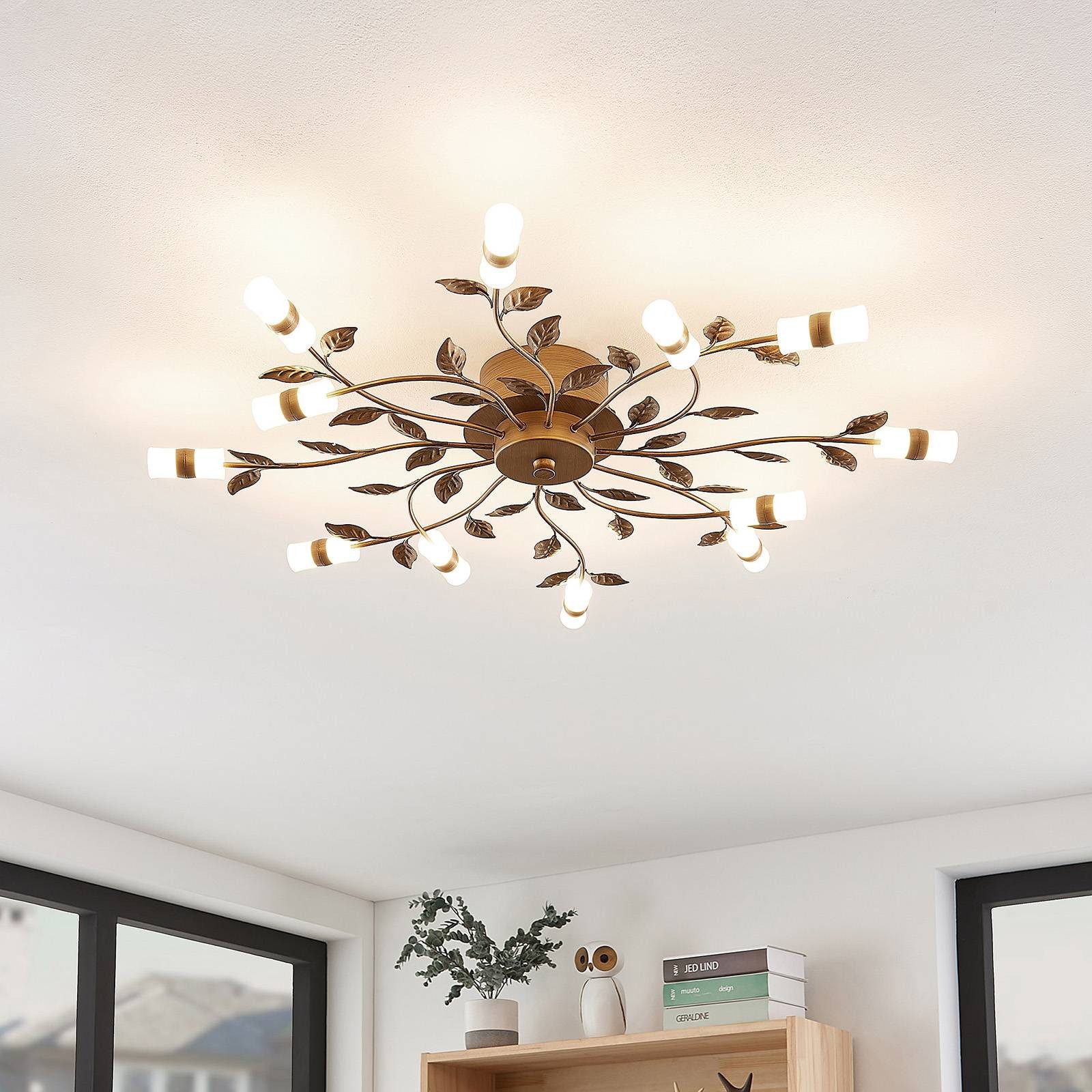 Lindby LED Deckenleuchte Bentas, LED-Leuchtmittel fest günstig online kaufen