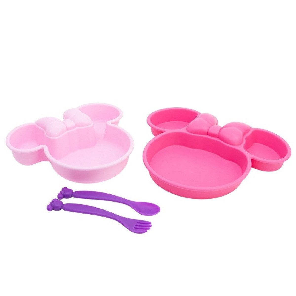 Disney Minnie Mouse Kindergeschirr-Set Kindergeschirr-Set 4-teilig – Teller, Schale & Besteck in Geschenkbox (4-tlg)