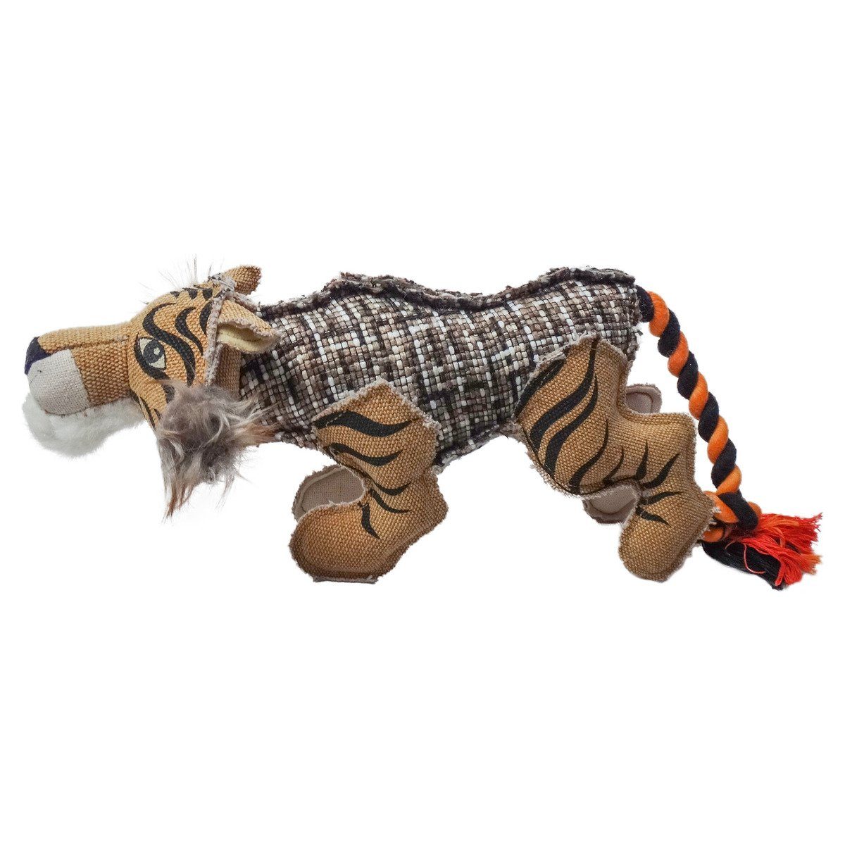 Tierkuscheltier Hundespielzeug Canvas Tiger