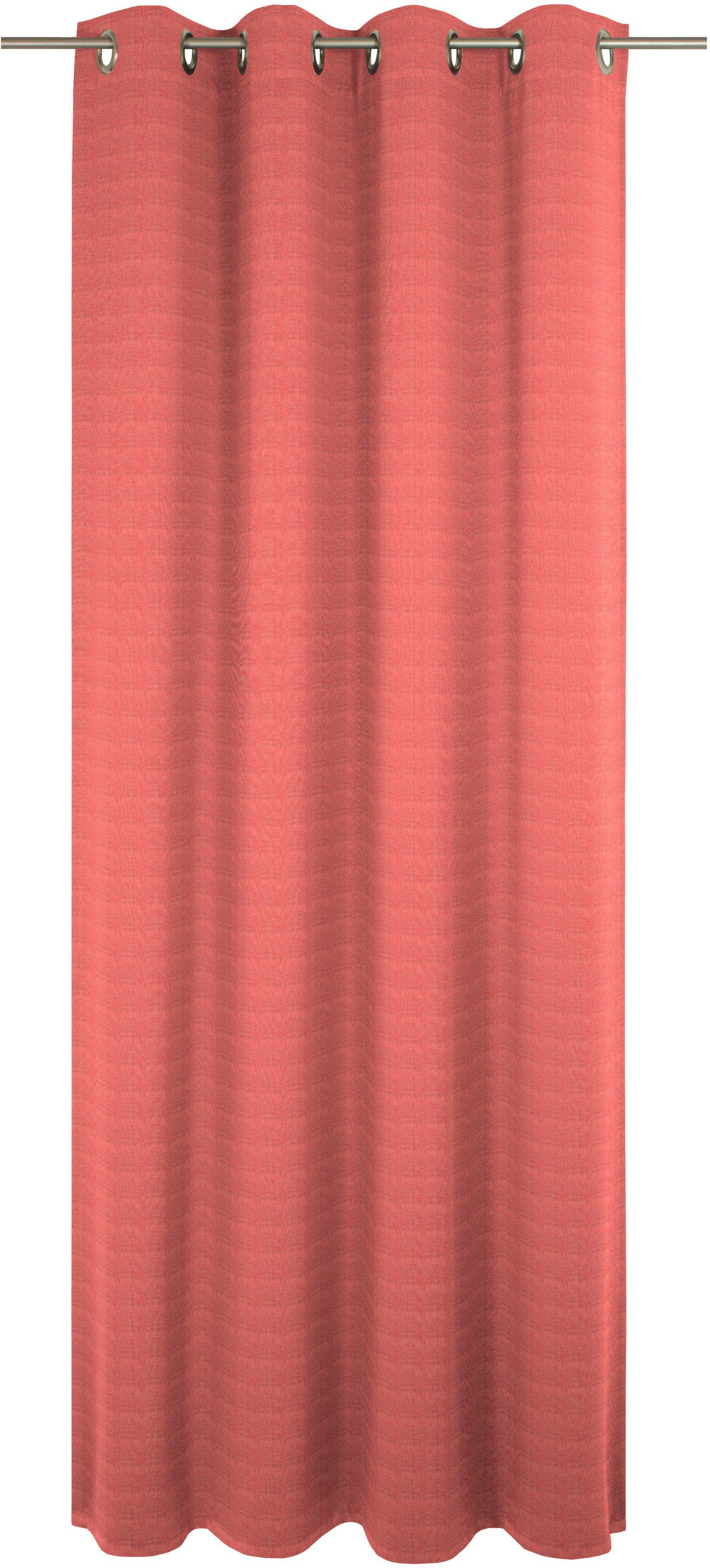 Vorhang Uni Collection light, Wirth, Ösen (1 St), blickdicht, nach Maß rot