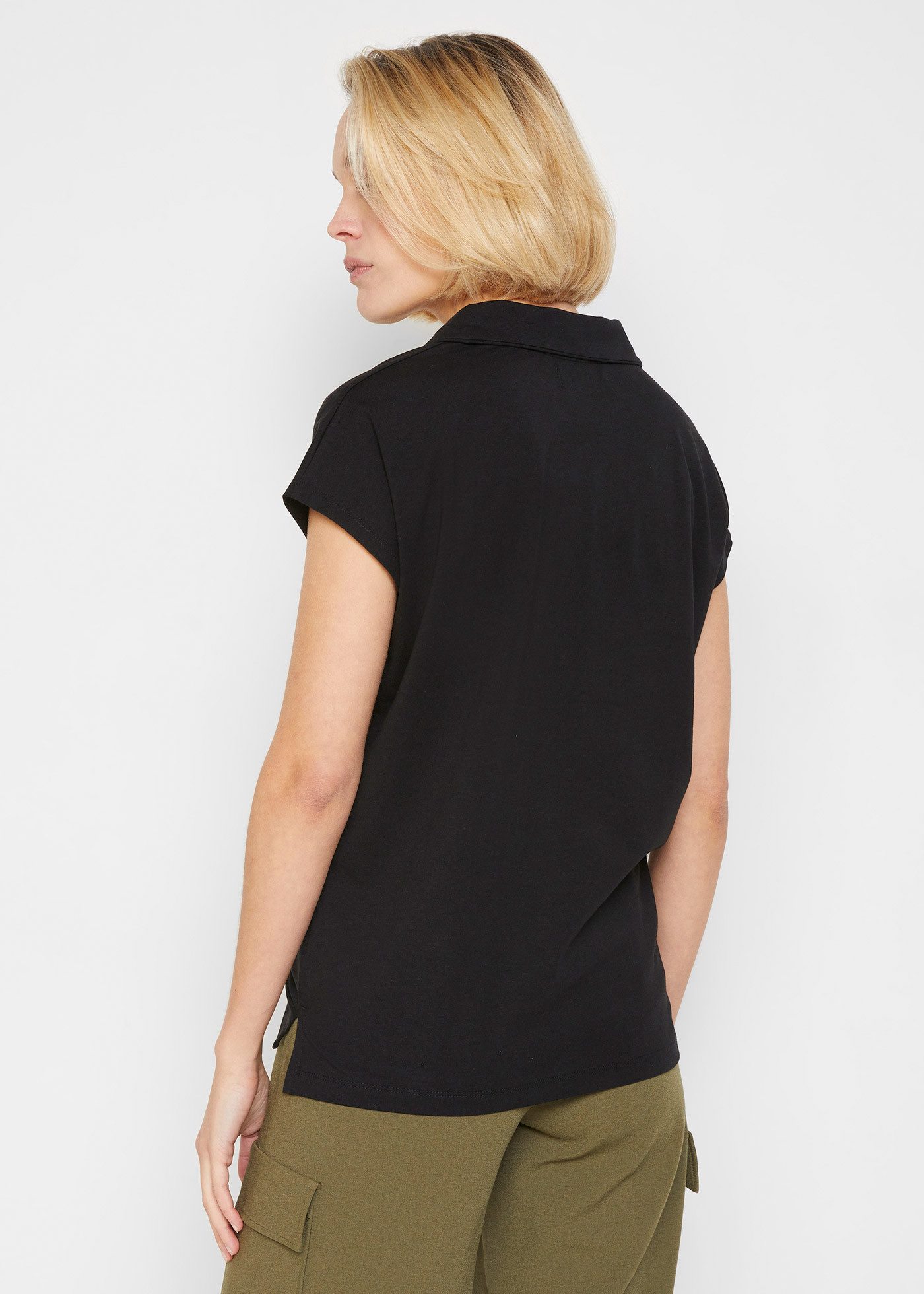 bonprix T-Shirt (1-tlg) Regular Fit Passform, Kurzarm, offener Polokragen günstig online kaufen