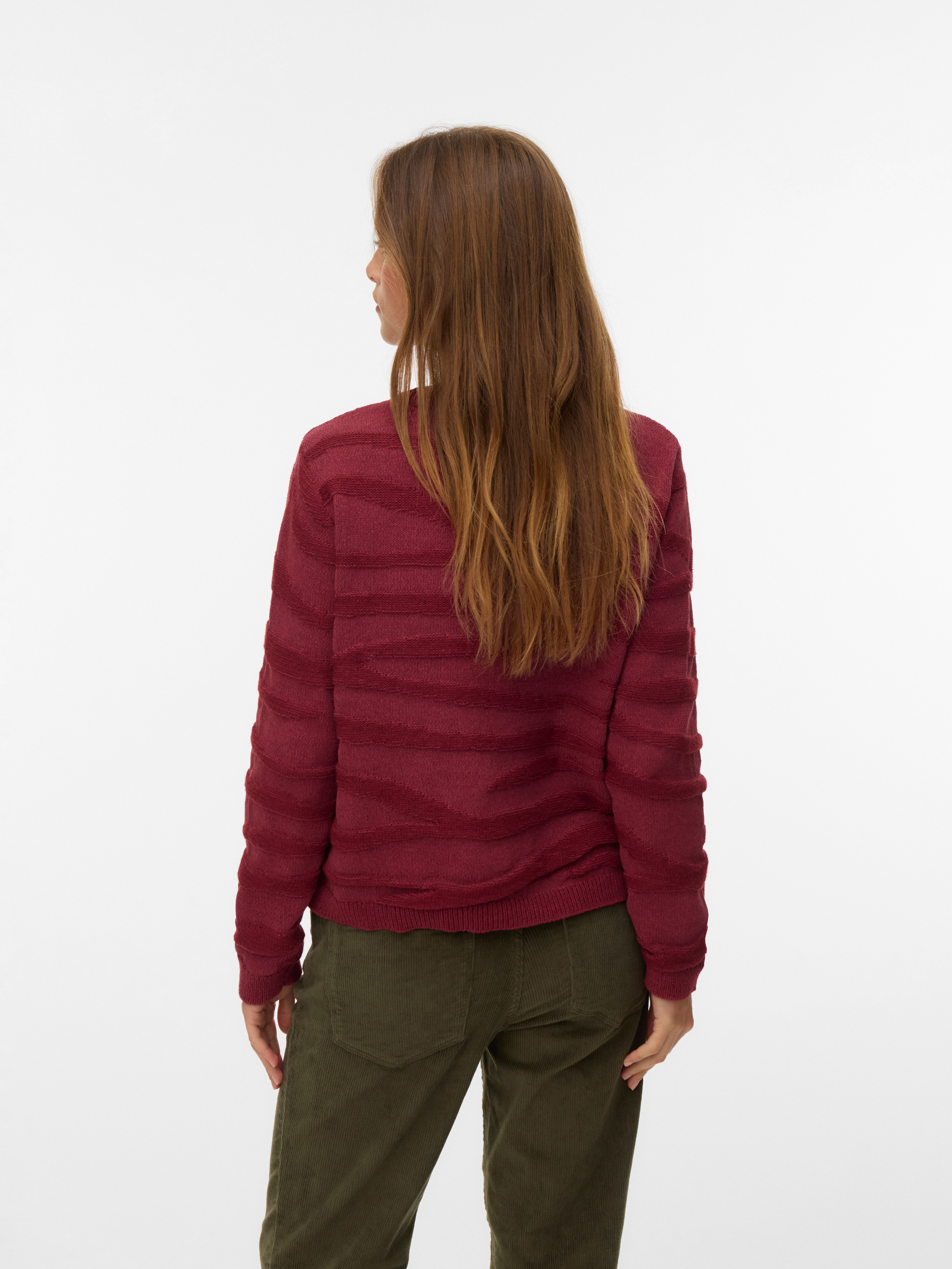 Vero Moda Strickpullover VMMALOU LS O-NECK PULLOVER BOO günstig online kaufen