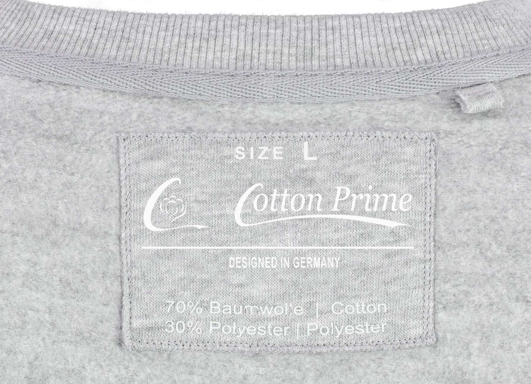 Sweatshirt Cotton Prime® Innenfleece Grau-Melange mit weichem