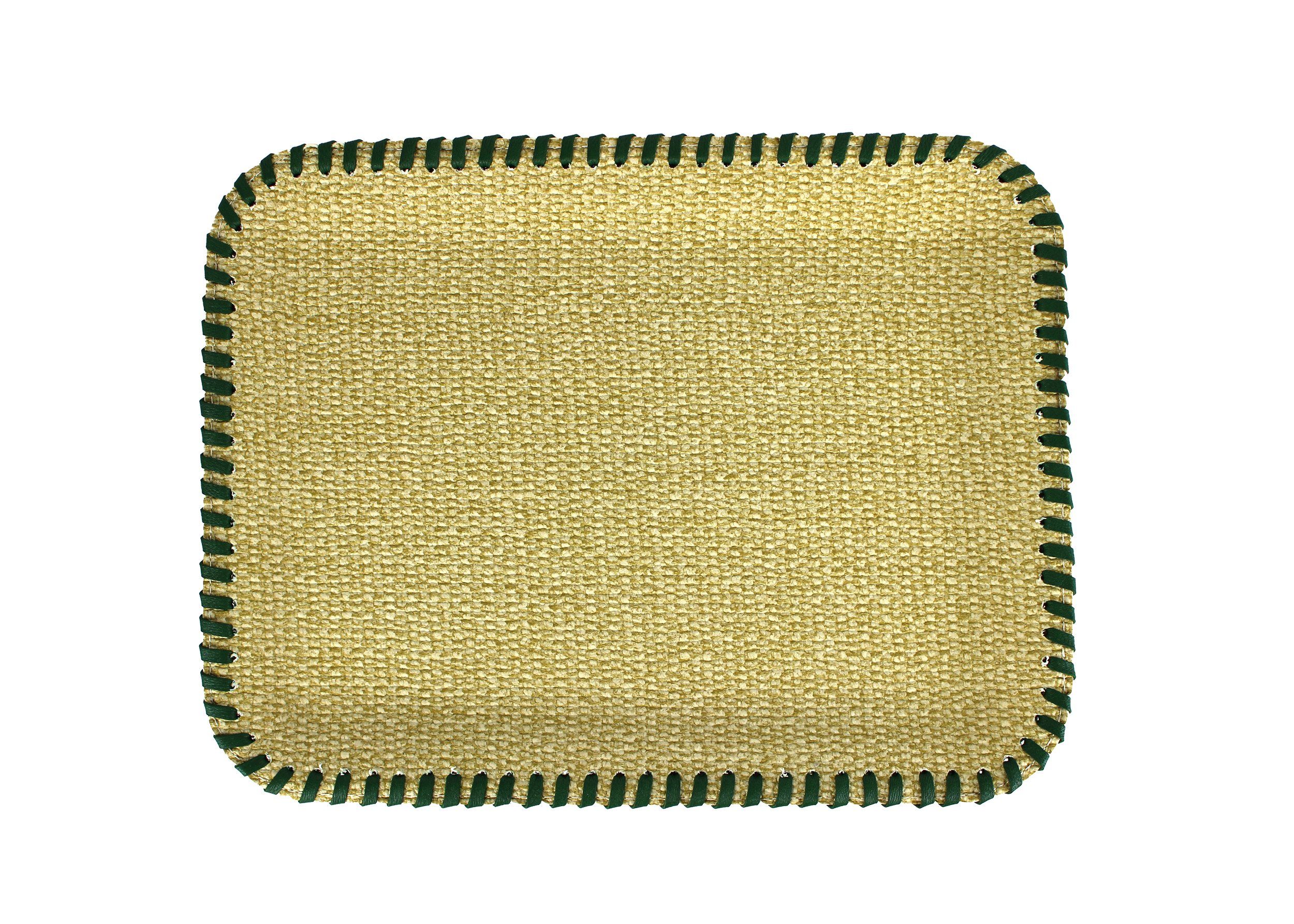 Signature Home Collection Tablett Tablett flach mit Lederband für Kaffee Tee Serviertablett, Kunstleder, Kunstleder, (1 Stück, 1-tlg., 1x Tablett), rutschfest, feucht abwischbar